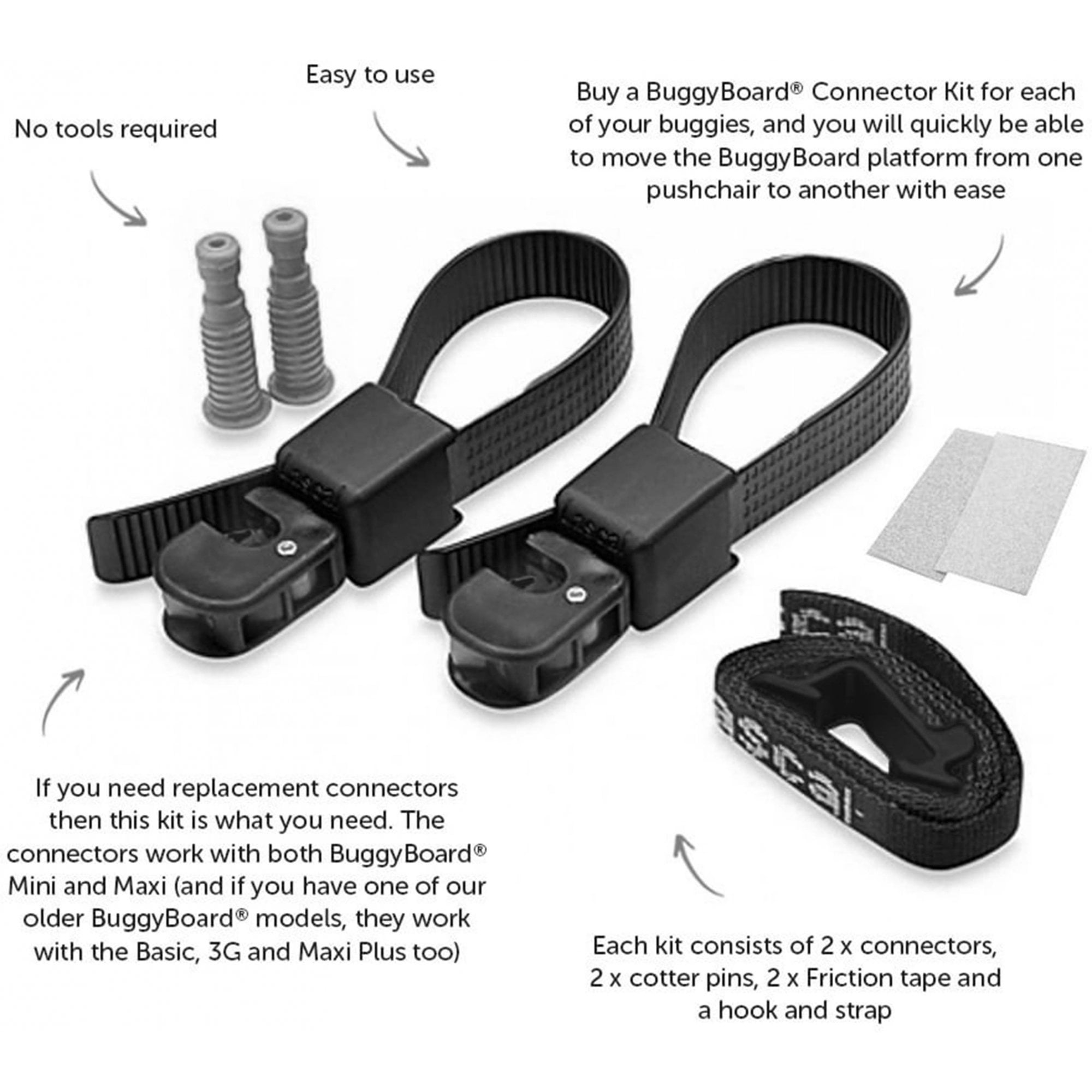 Lascal BuggyBoard Universal Connector Kit