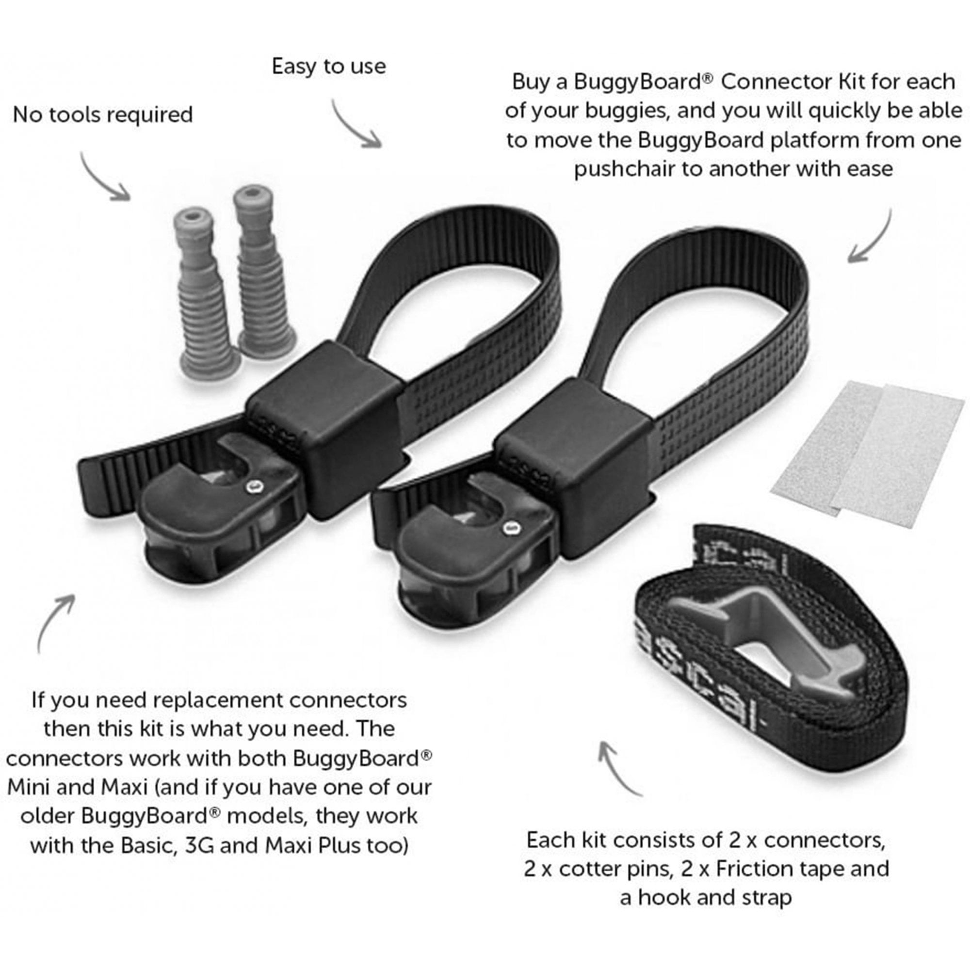 Lascal BuggyBoard Universal Connector Kit
