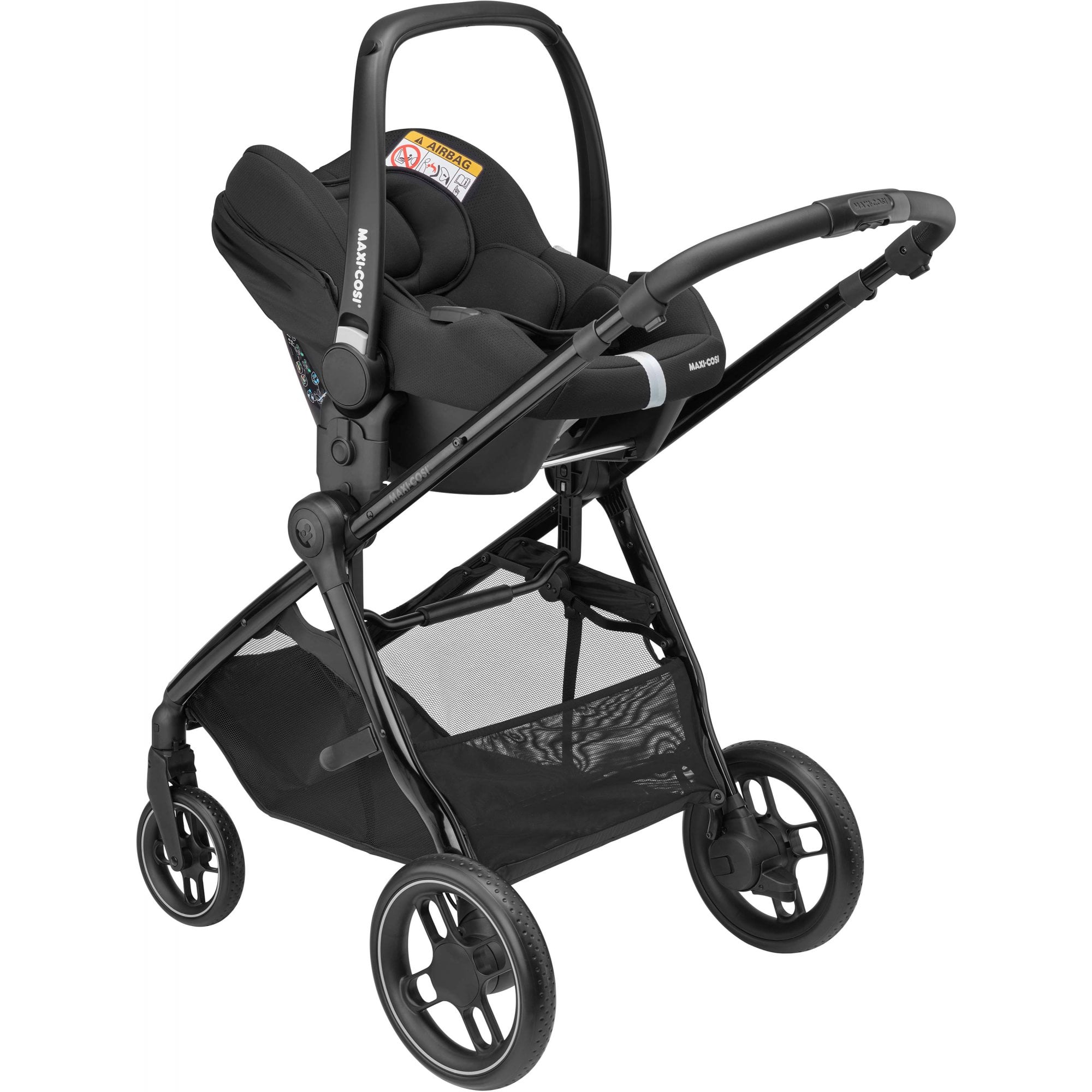Maxi Cosi Zelia 3 Luxe 2in1 Bundle & Cabriofix i-Size Twillic Black