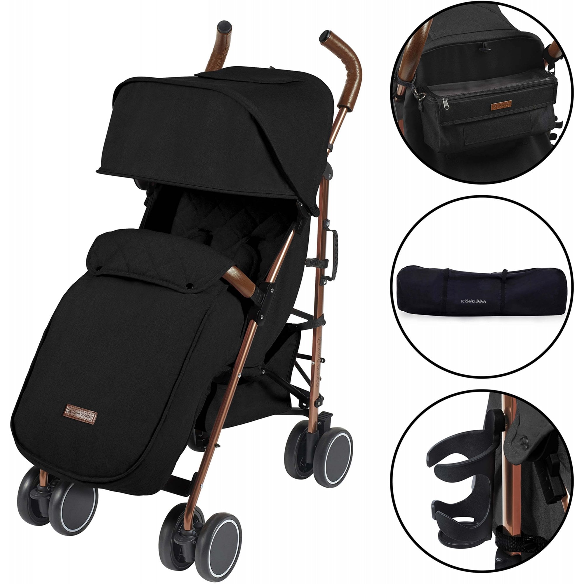 Ickle Bubba Discovery Prime Stroller Black