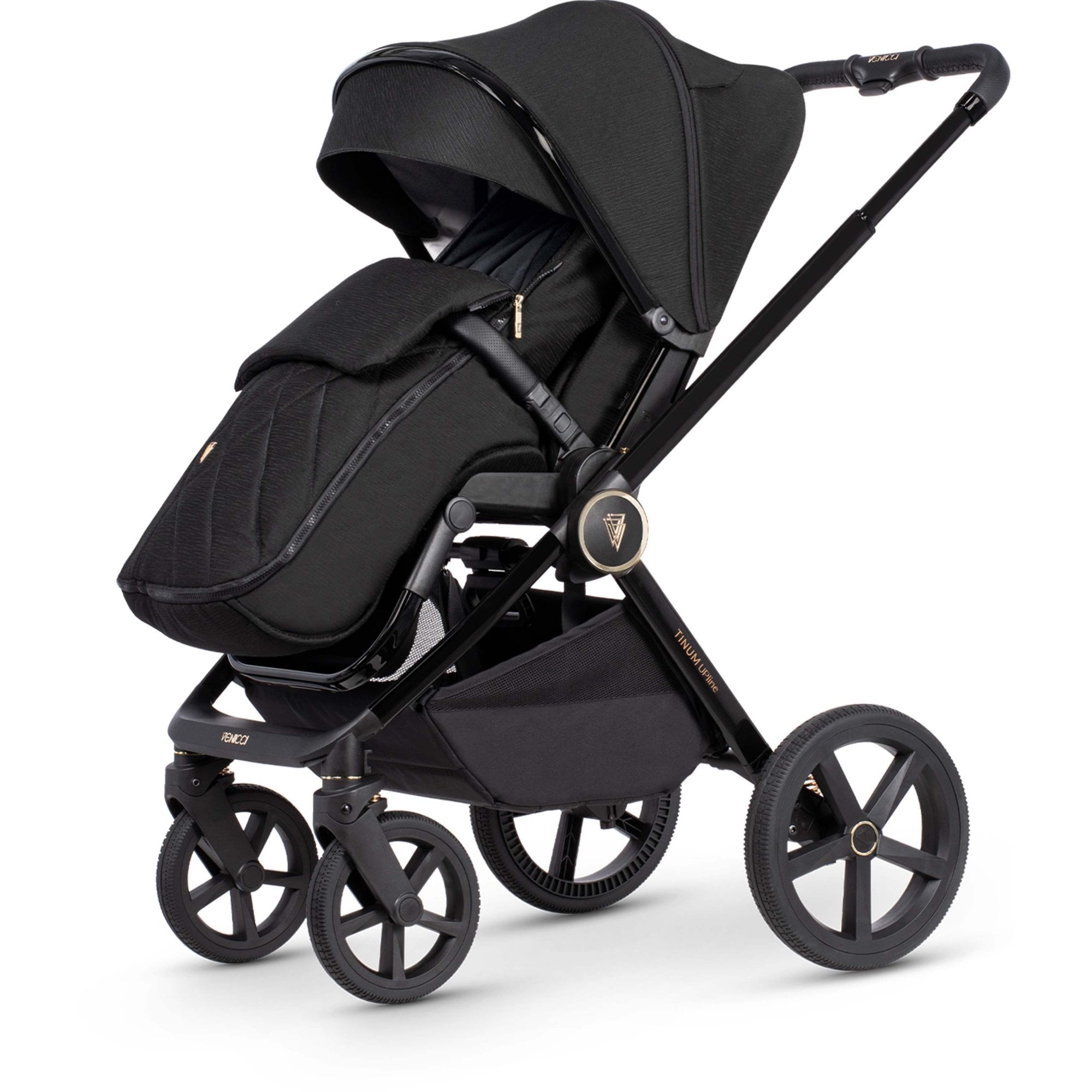 Venicci Upline 2 All Black 3in1 Travel System + Base