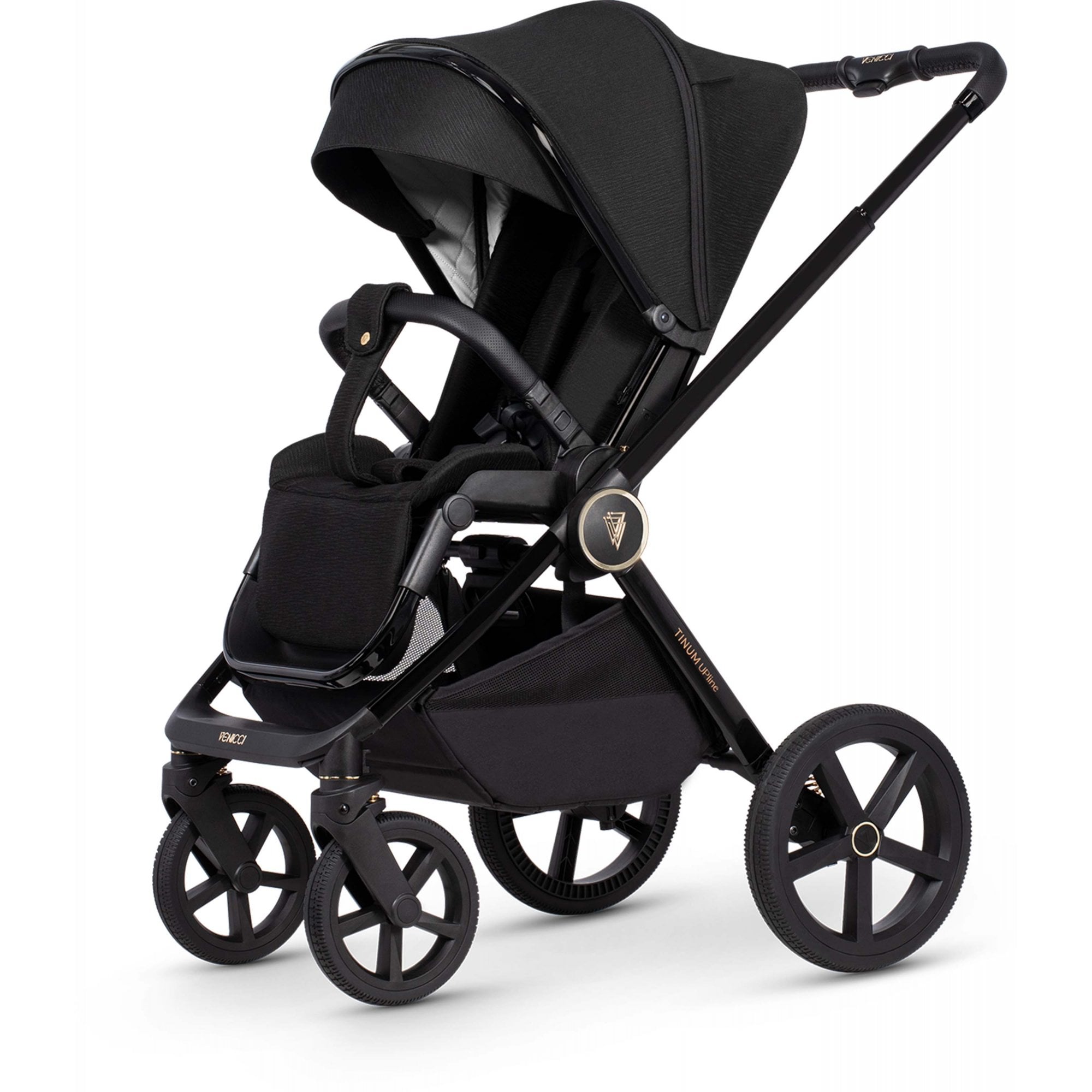 Venicci Upline 2 All Black 3in1 Travel System + Base
