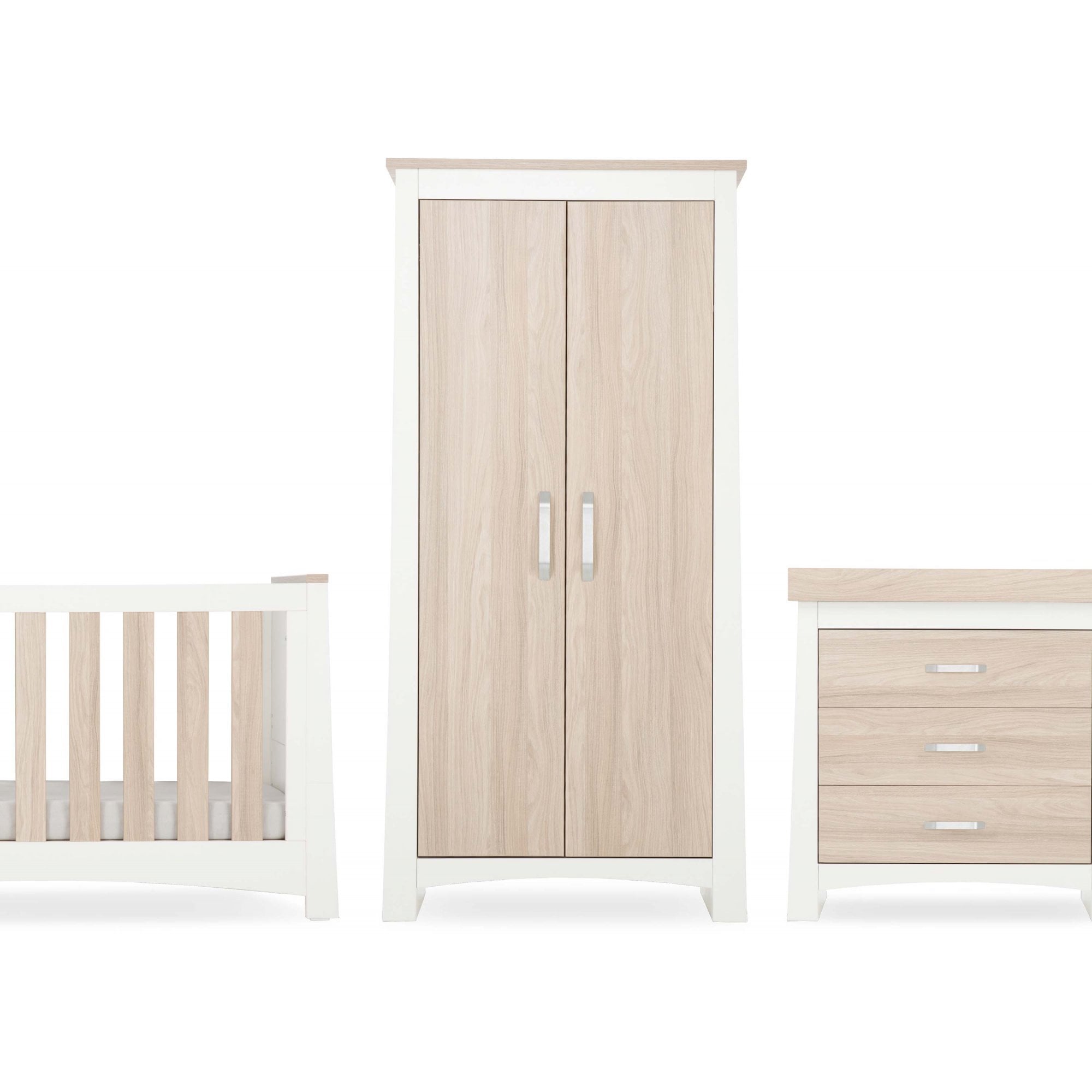 CuddleCo Ada 3 Piece Nursery Set White/Ash