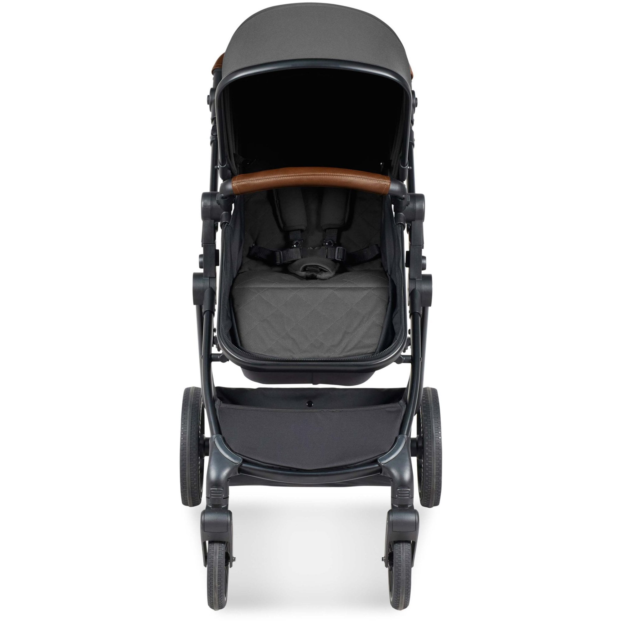 Ickle Bubba Cosmo 9 Piece Travel System with i-Size Stratus Car Seat & ISOFIX Base Graphite Grey