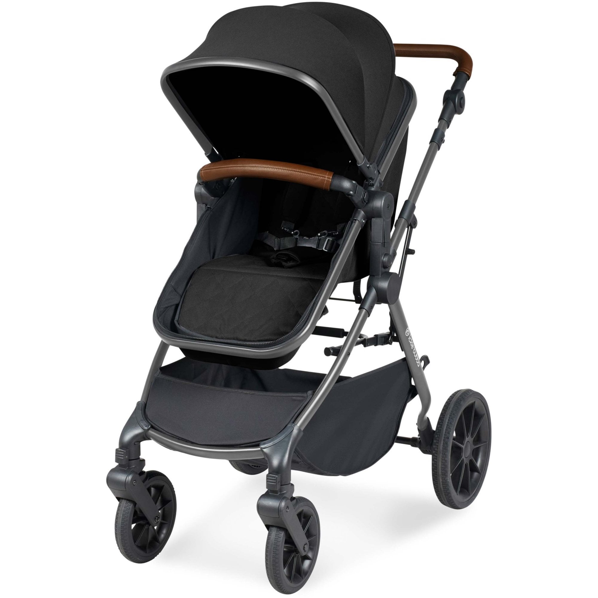 Ickle Bubba Cosmo 9 Piece Travel System with i-Size Stratus Car Seat & ISOFIX Base Black