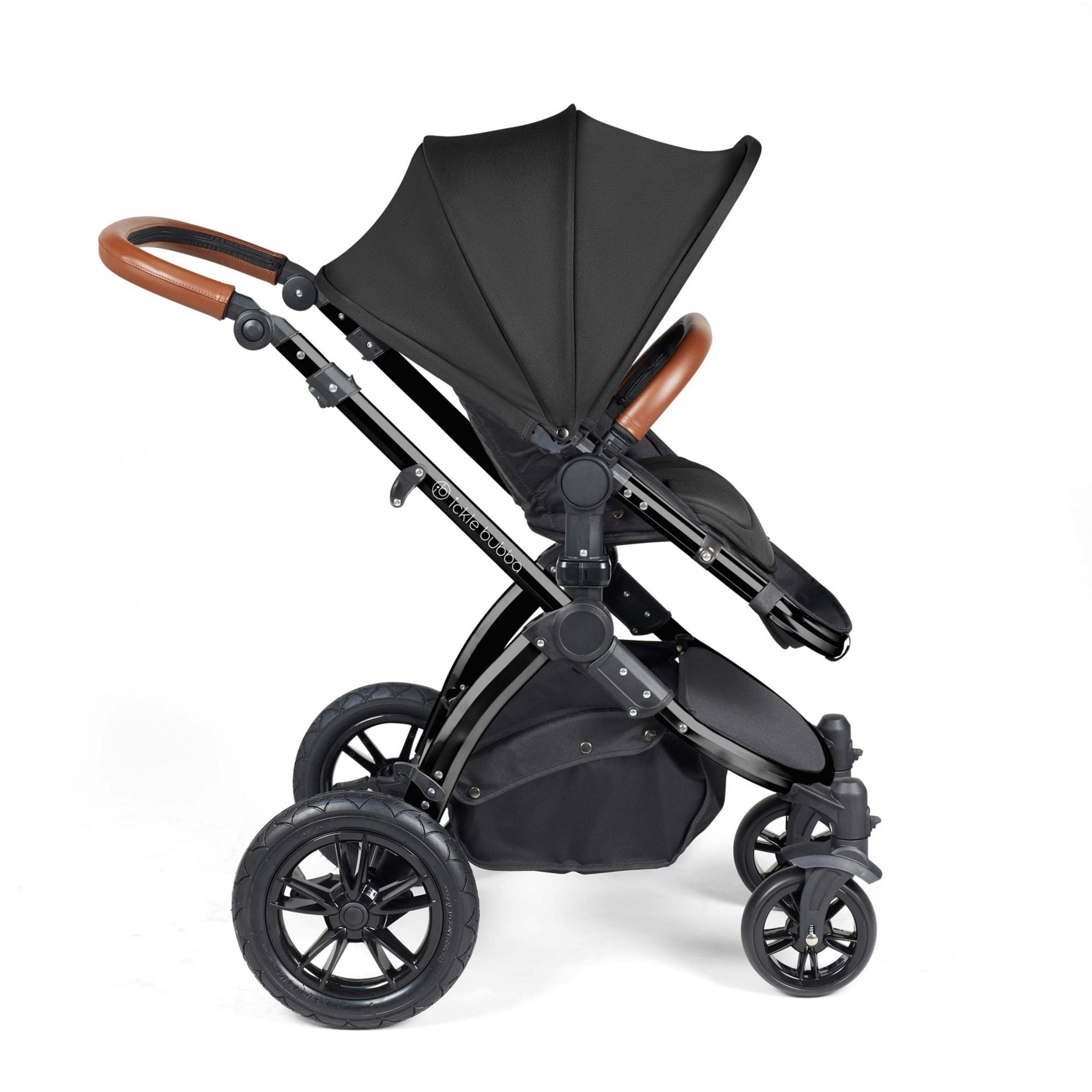 Ickle Bubba Stomp Luxe 12 Piece Travel System + Nimbus Car Seat & ISOFIX Base Midnight