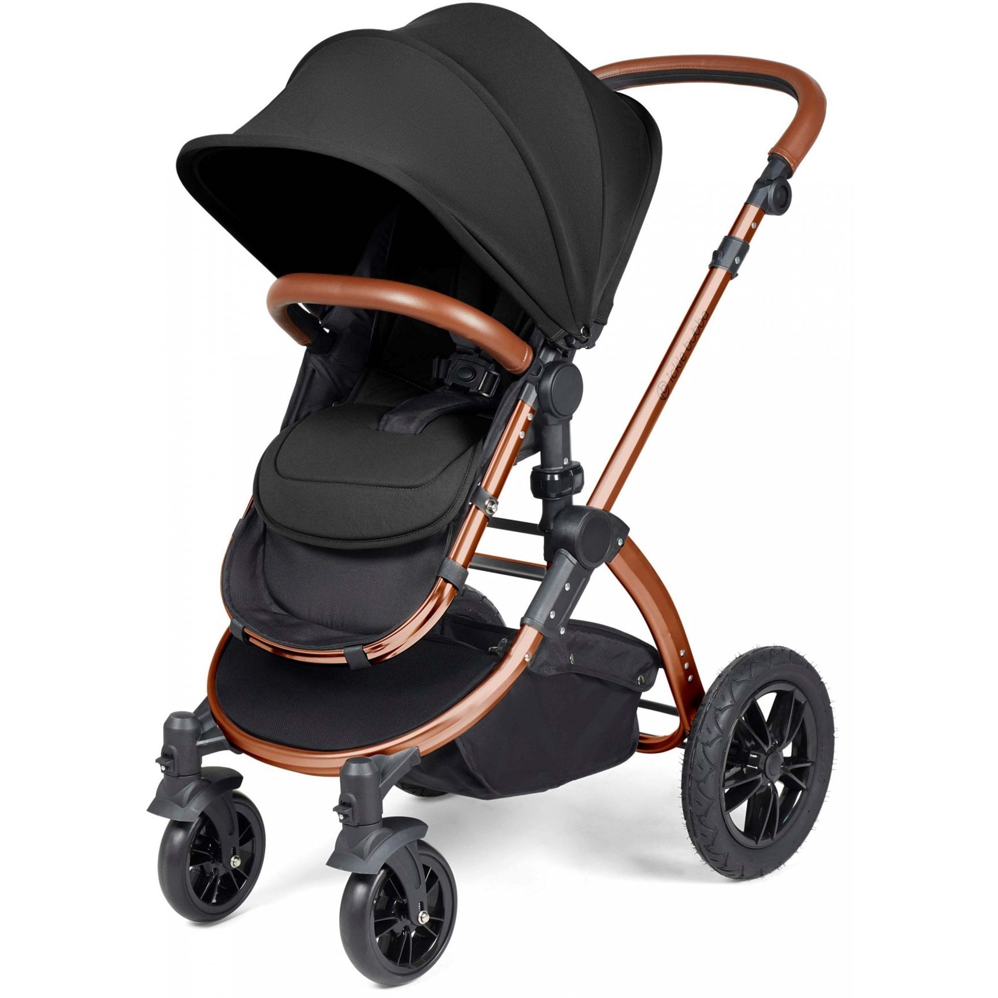 Ickle Bubba Stomp Luxe 12 Piece Travel System & Cirrus Car Seat + Base Midnight