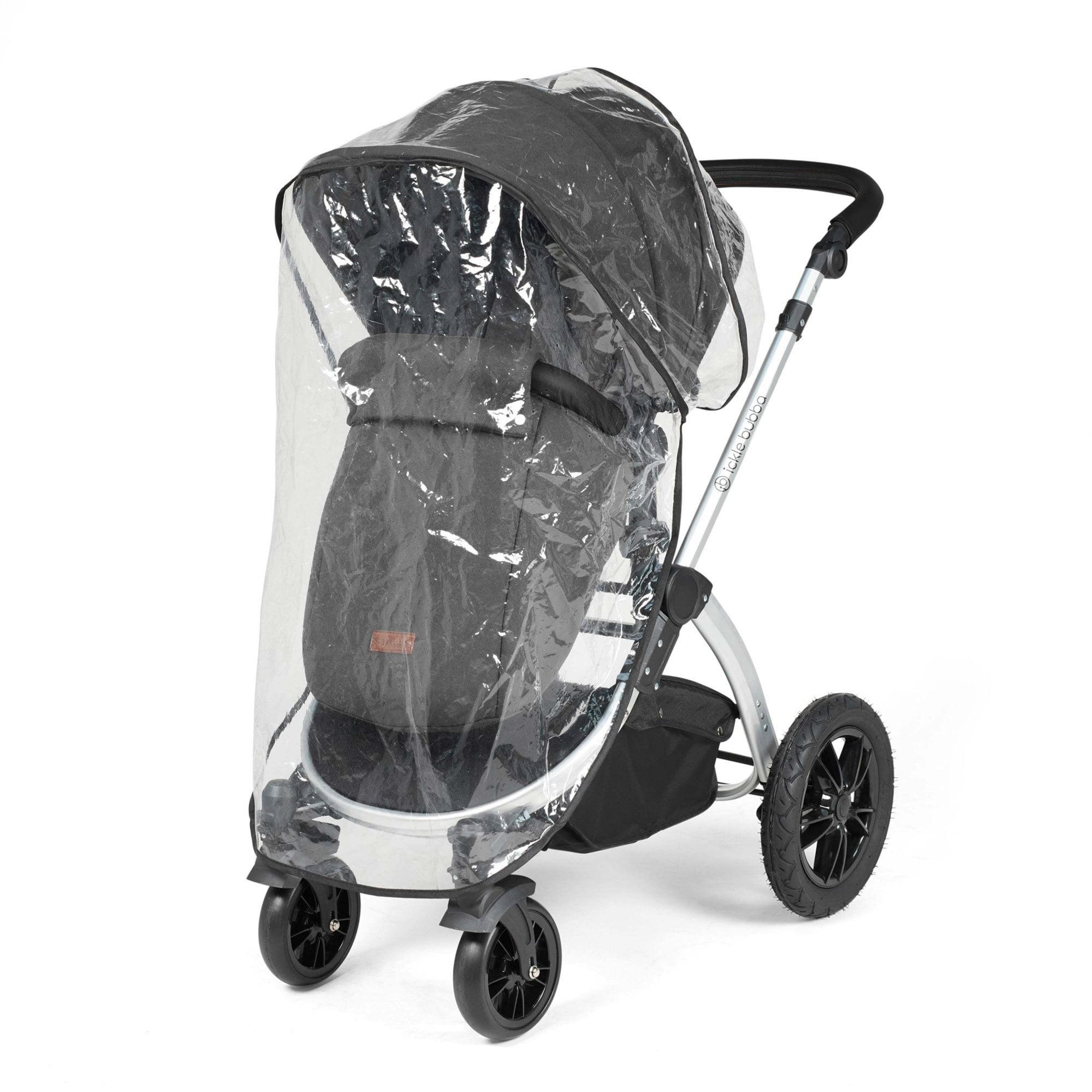 Ickle Bubba Stomp Luxe 12 Piece Travel System with i-Size Stratus Car Seat & ISOFIX Base Charcoal