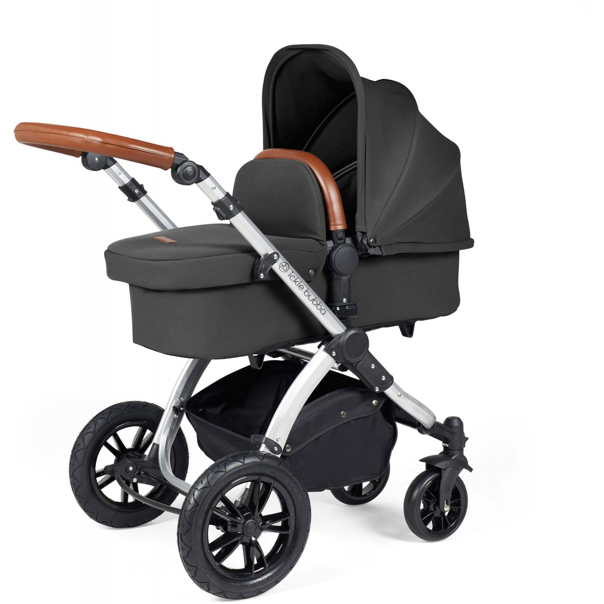 Ickle Bubba Stomp Luxe 9 Piece Pram Charcoal