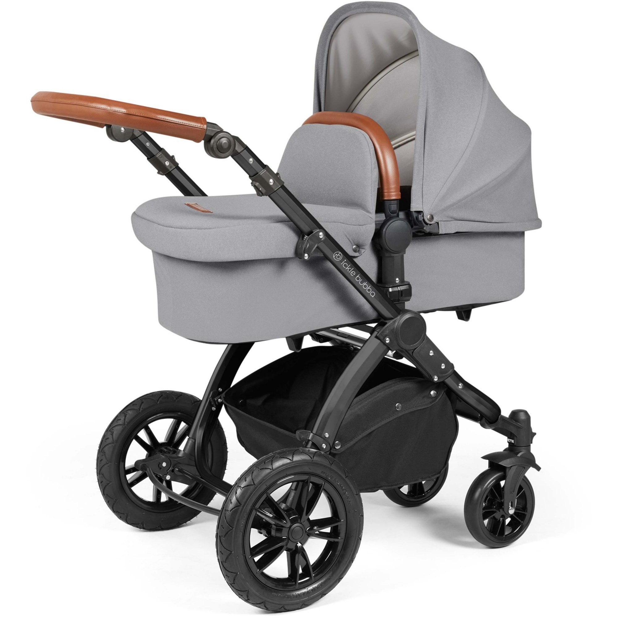 Ickle Bubba Stomp Luxe 9 Piece Pram Pearl Grey