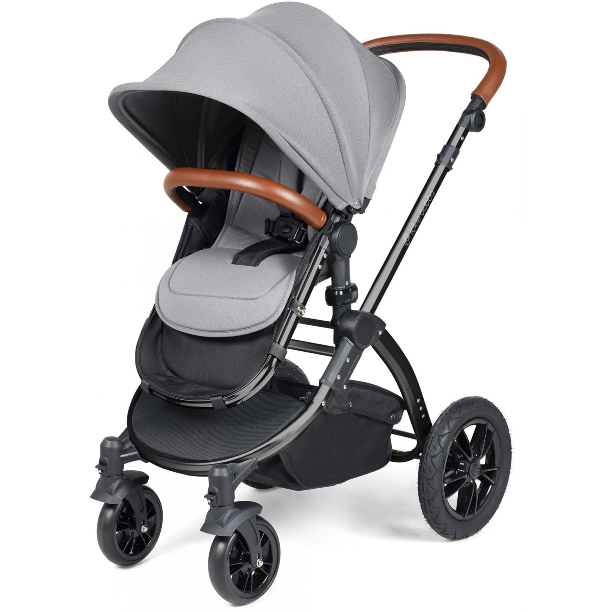 Ickle Bubba Stomp Luxe 9 Piece Pram Pearl Grey