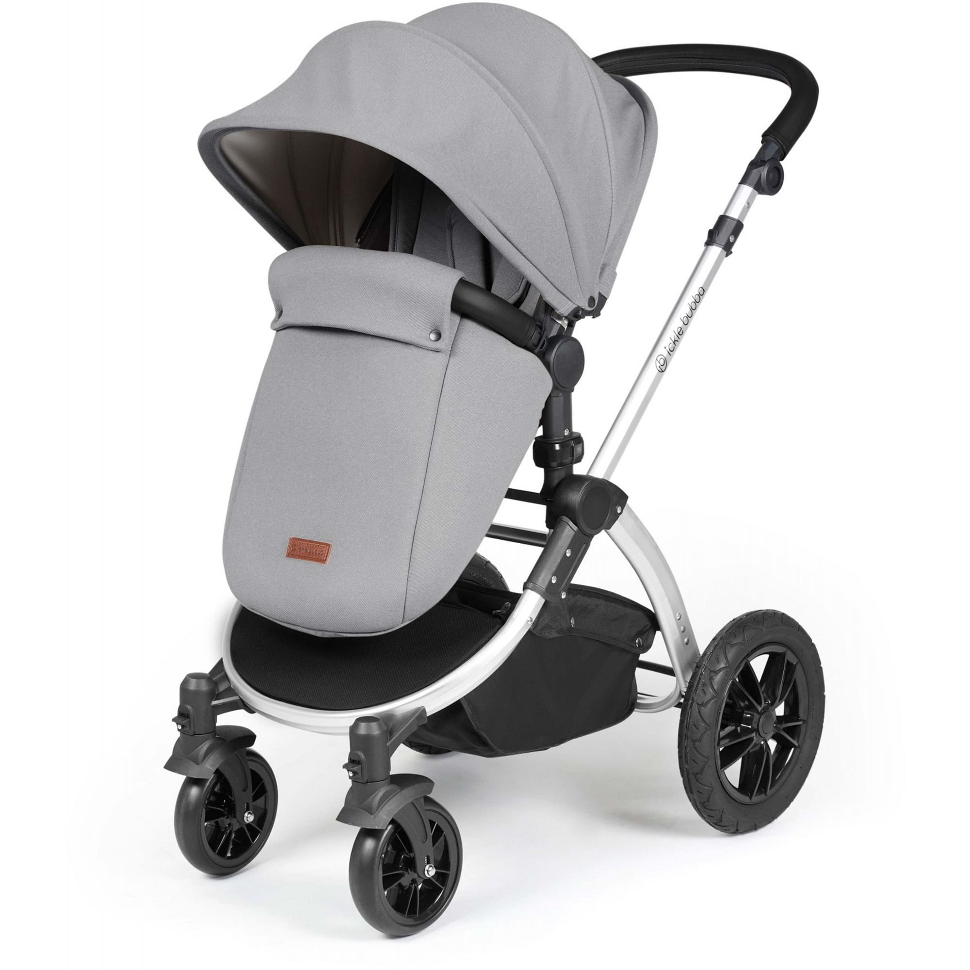 Ickle Bubba Stomp Luxe 9 Piece Pram Pearl Grey