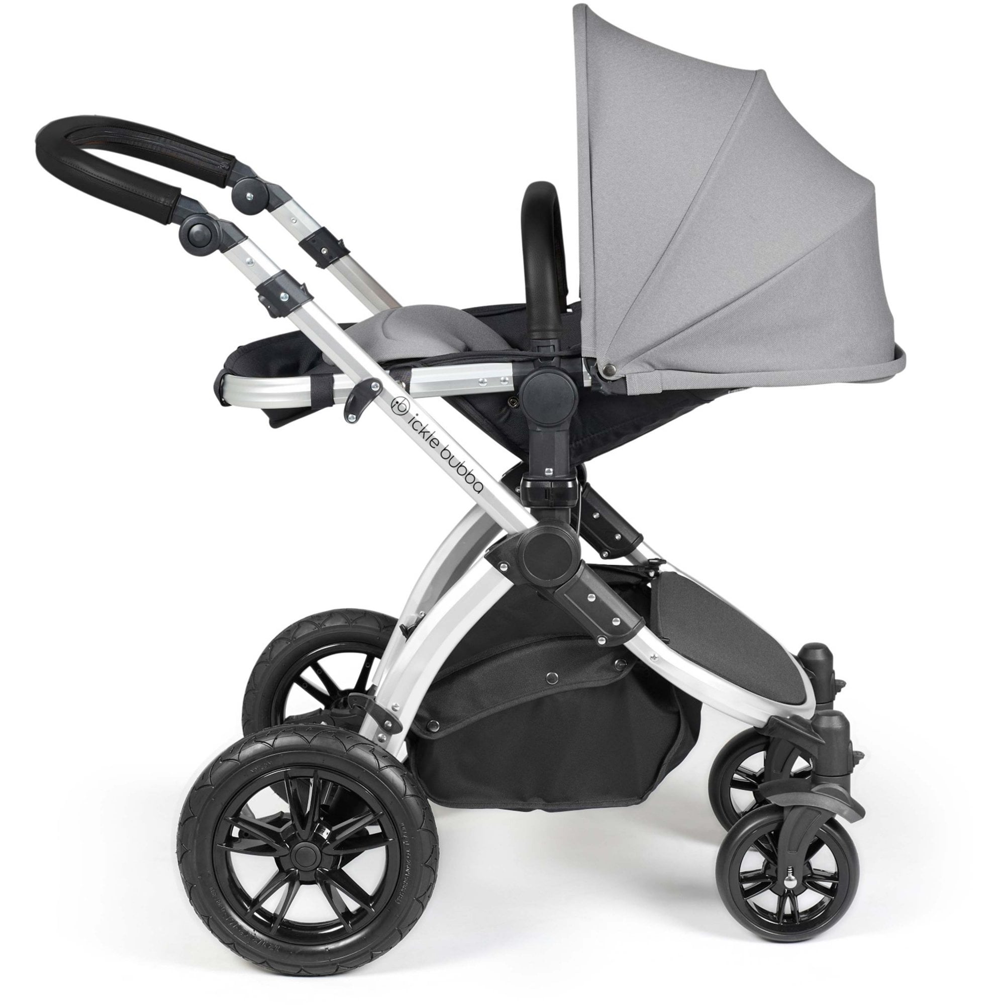 Ickle Bubba Stomp Luxe 9 Piece Pram Pearl Grey