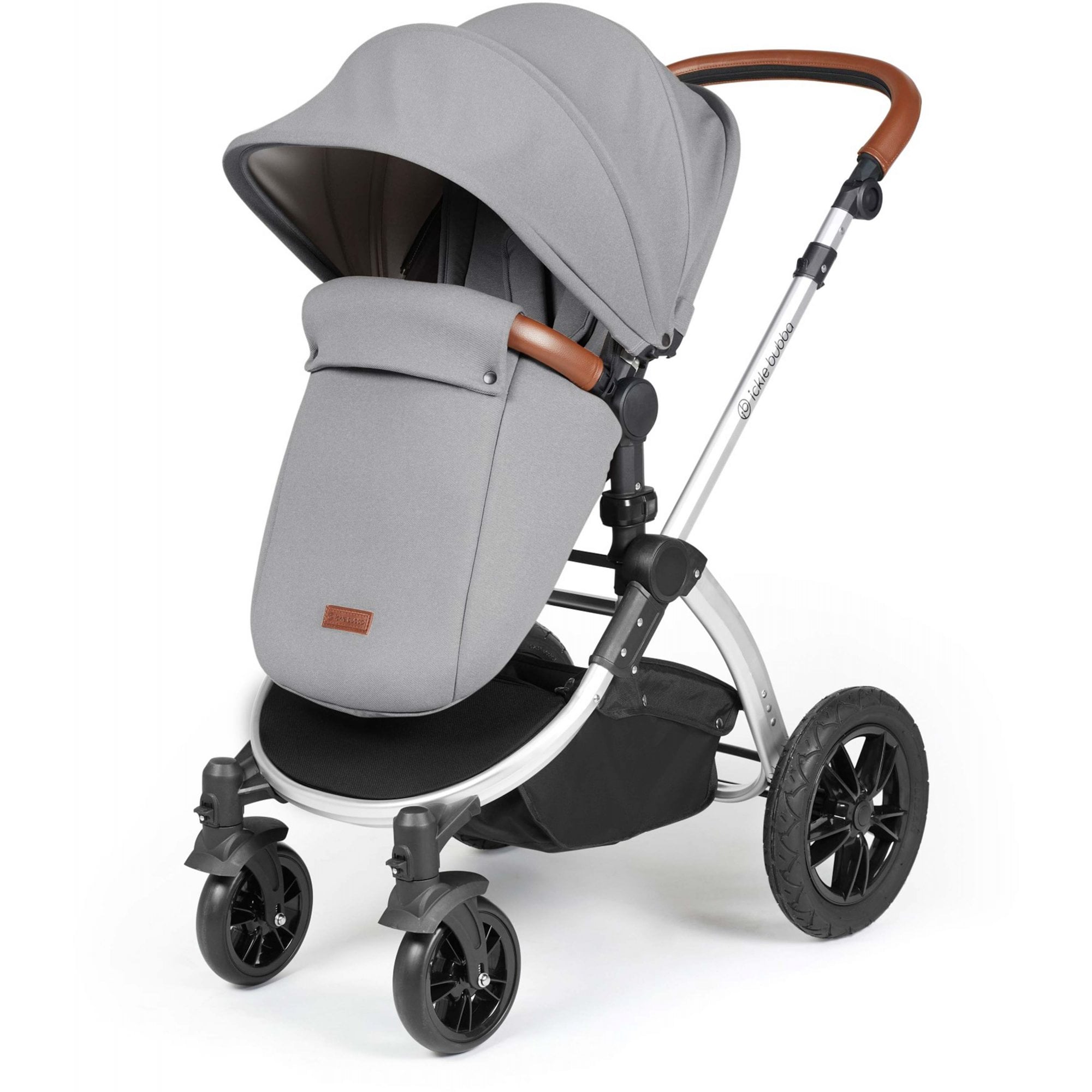 Ickle Bubba Stomp Luxe 9 Piece Pram Pearl Grey