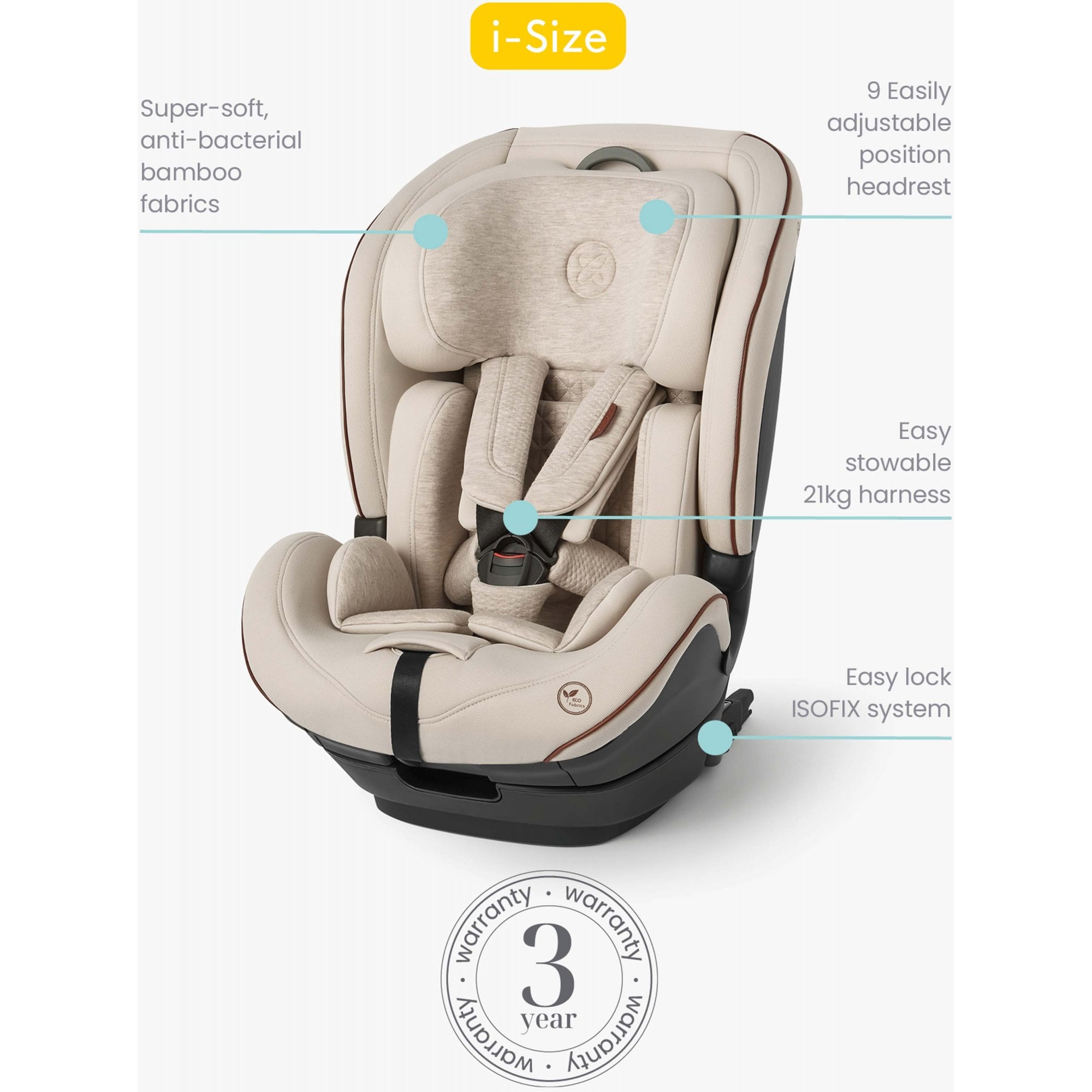 Silver Cross Balance i-Size Multi-Stage Car Seat Almond