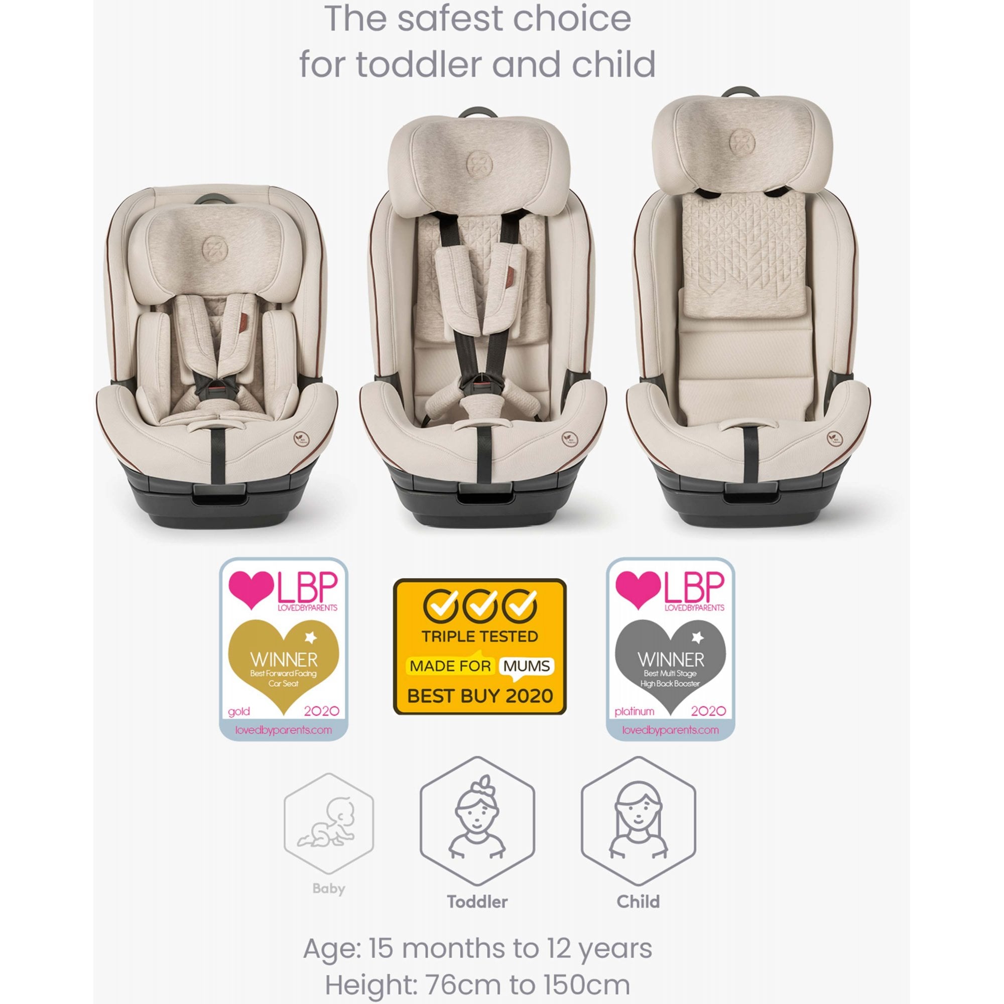 Silver Cross Balance i-Size Multi-Stage Car Seat Almond