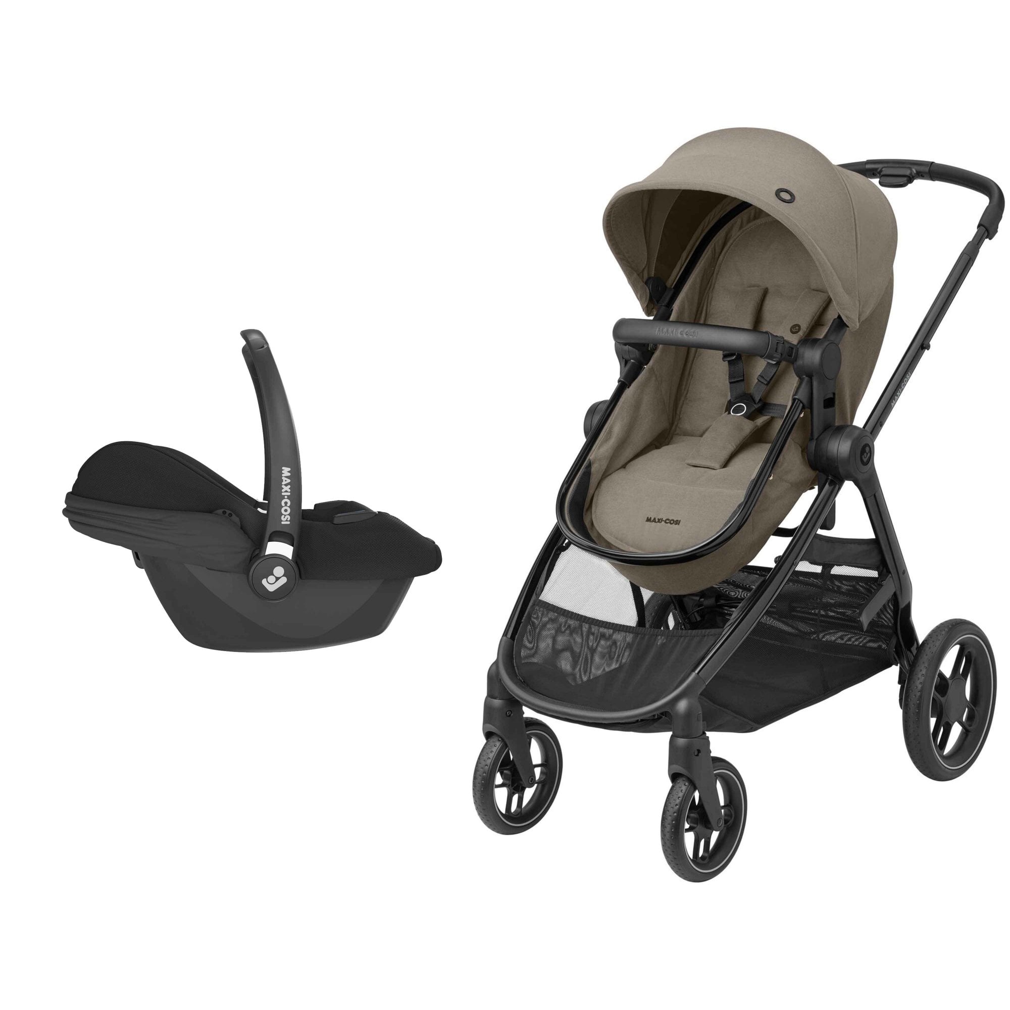 Maxi Cosi Zelia 3 Luxe 2in1 Bundle & Cabriofix i-Size Twillic Truffle