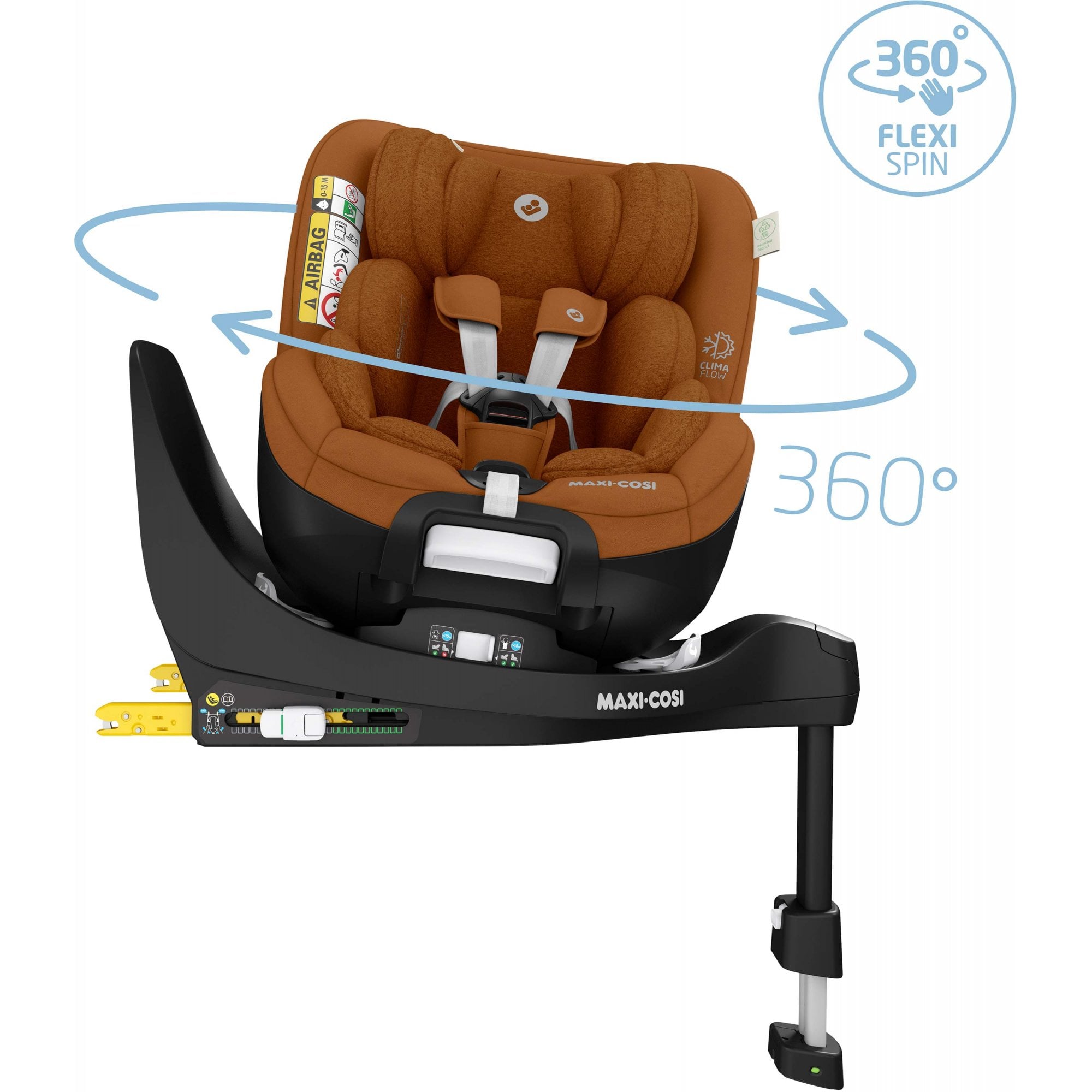 Maxi Cosi Mica Pro Eco i-Size Car Seat Authentic Cognac