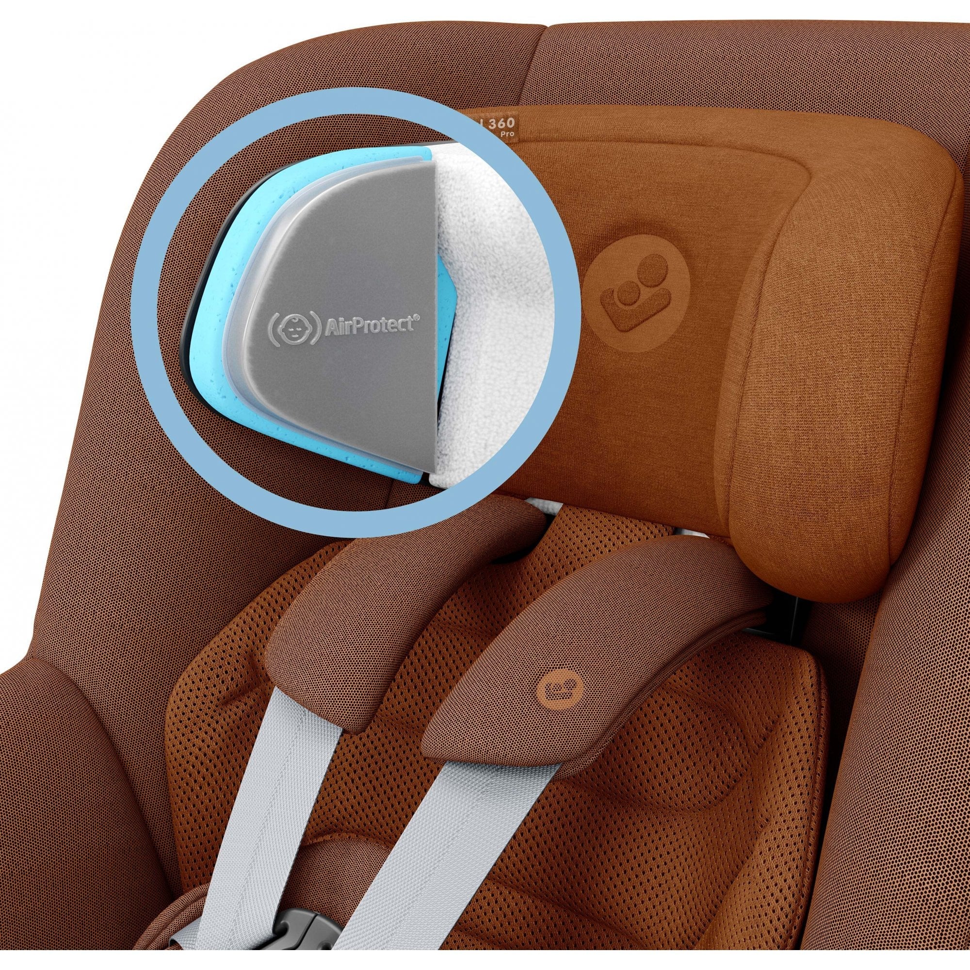 Maxi Cosi Pearl 360 Pro i-Size Toddler Car Seat Authentic Cognac