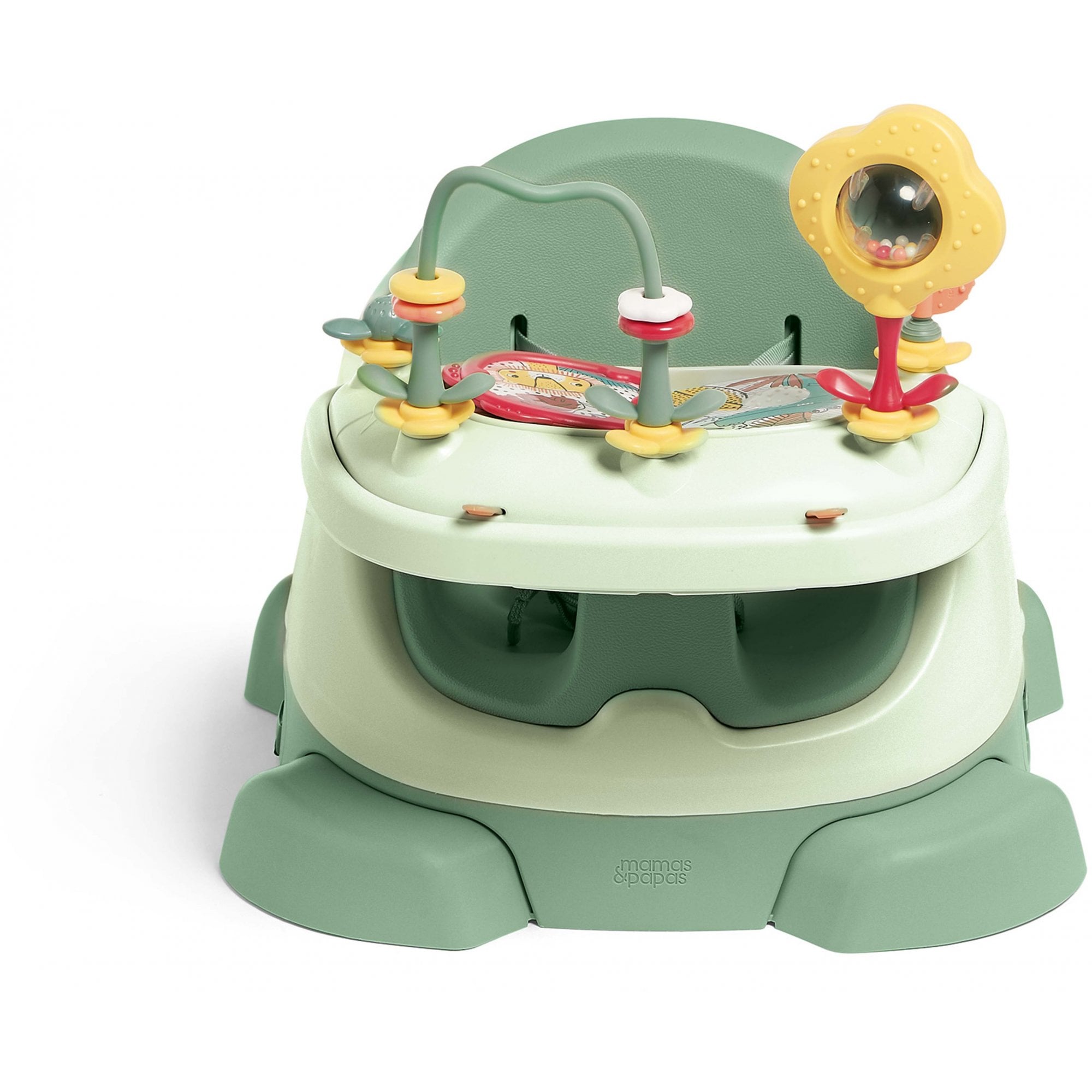 Mamas & Papas Bug 3-in-1 Floor & Booster Seat with Activity Tray - Eucalyptus