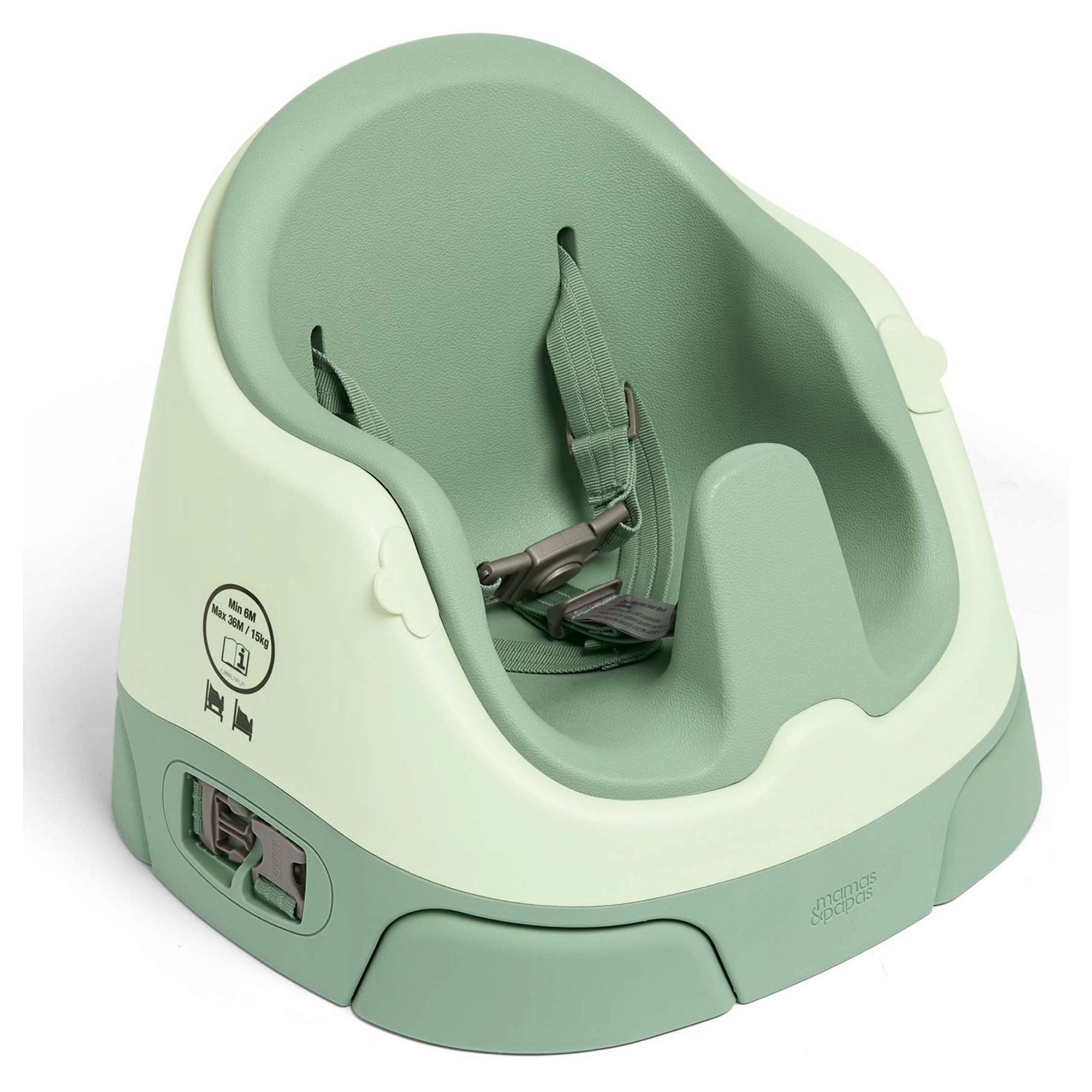 Mamas & Papas Bug 3-in-1 Floor & Booster Seat with Activity Tray - Eucalyptus