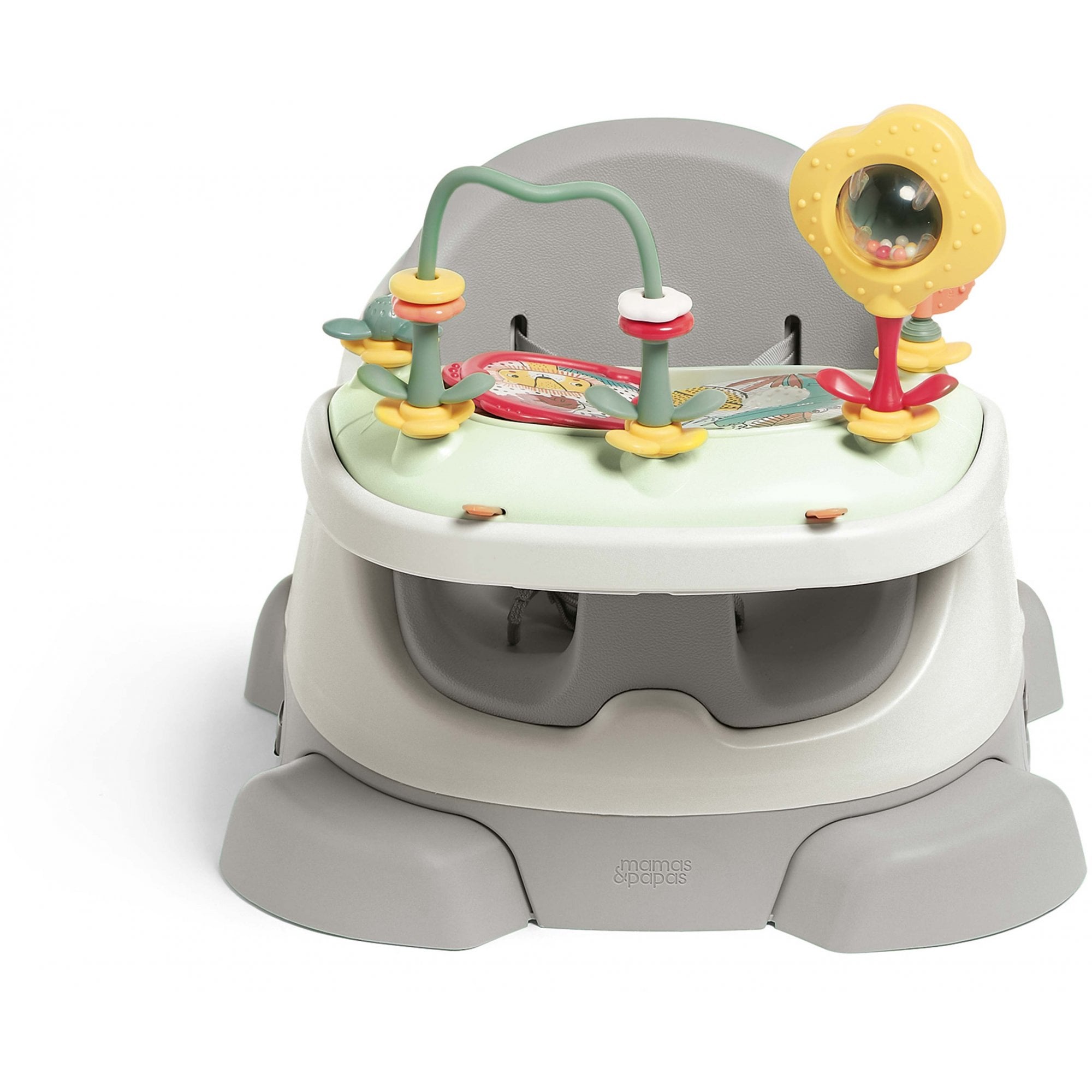 Mamas & Papas Bug 3-in-1 Floor & Booster Seat with Activity Tray - Pebble Grey