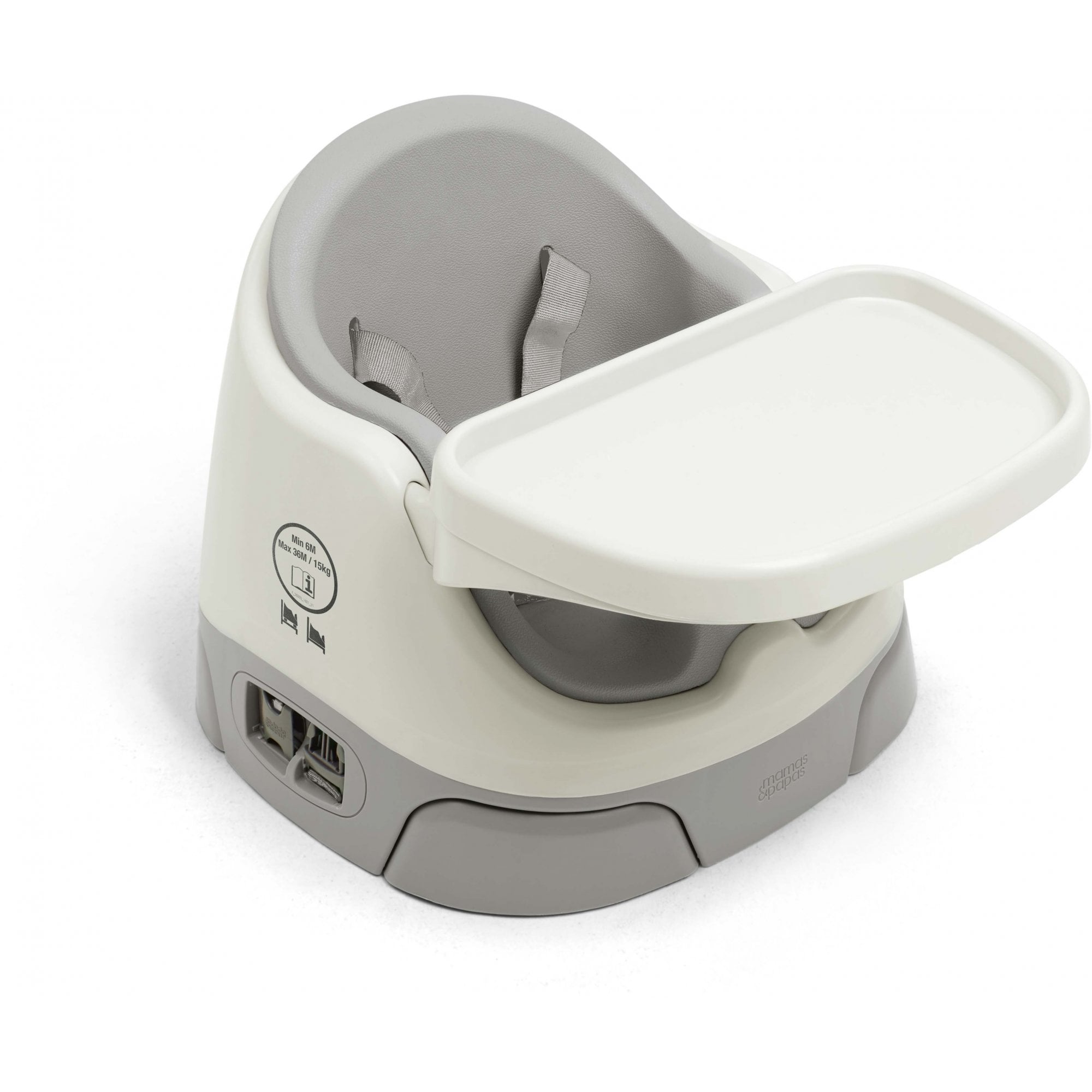 Mamas & Papas Bug 3-in-1 Floor & Booster Seat with Activity Tray - Pebble Grey