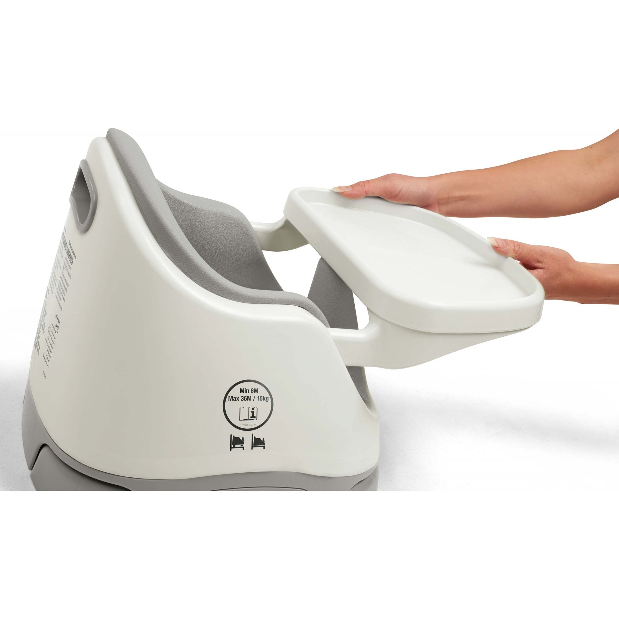 Mamas & Papas Bug 3-in-1 Floor & Booster Seat with Activity Tray - Pebble Grey