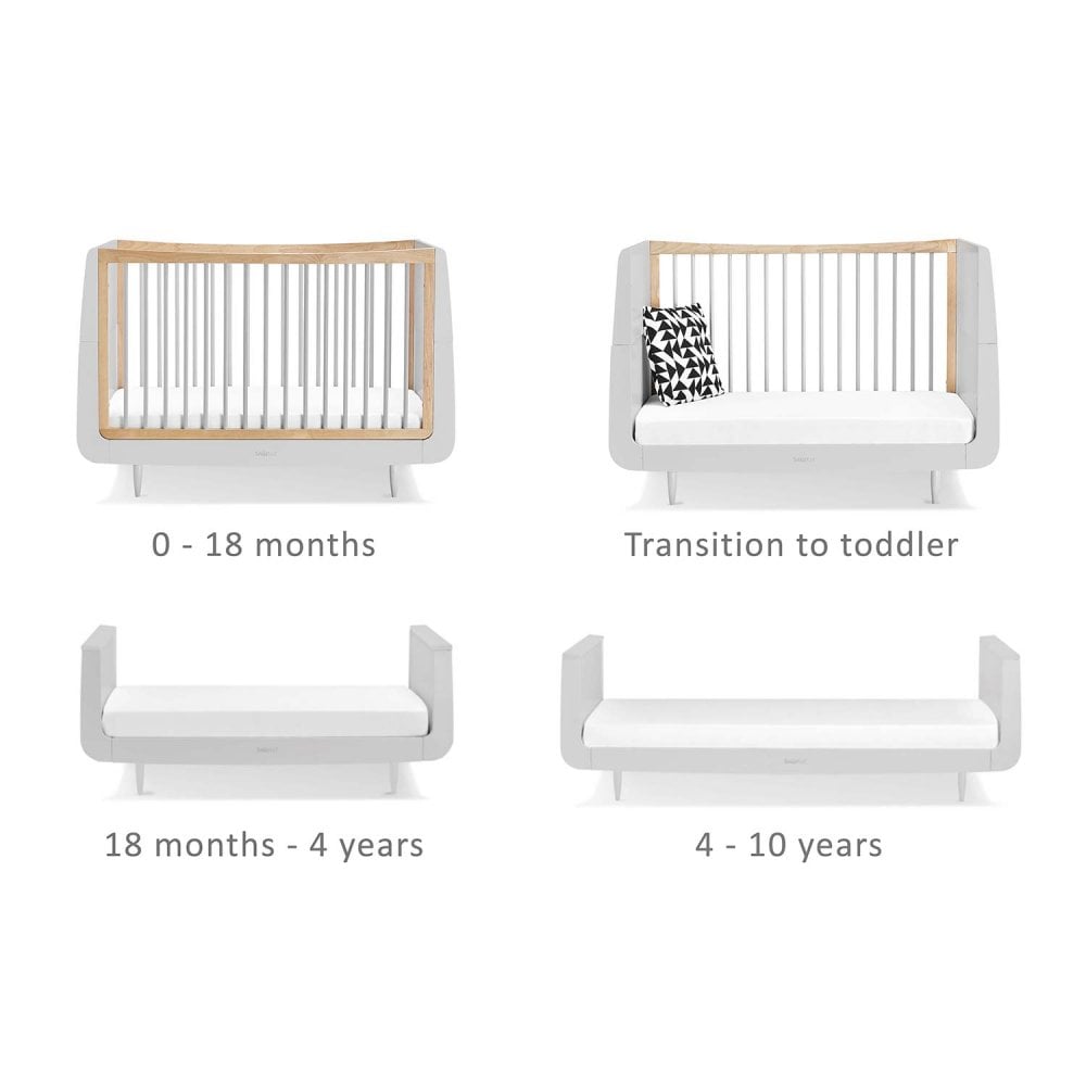 Snuz Snuzkot Skandi Cot Bed Haze Grey / Grey