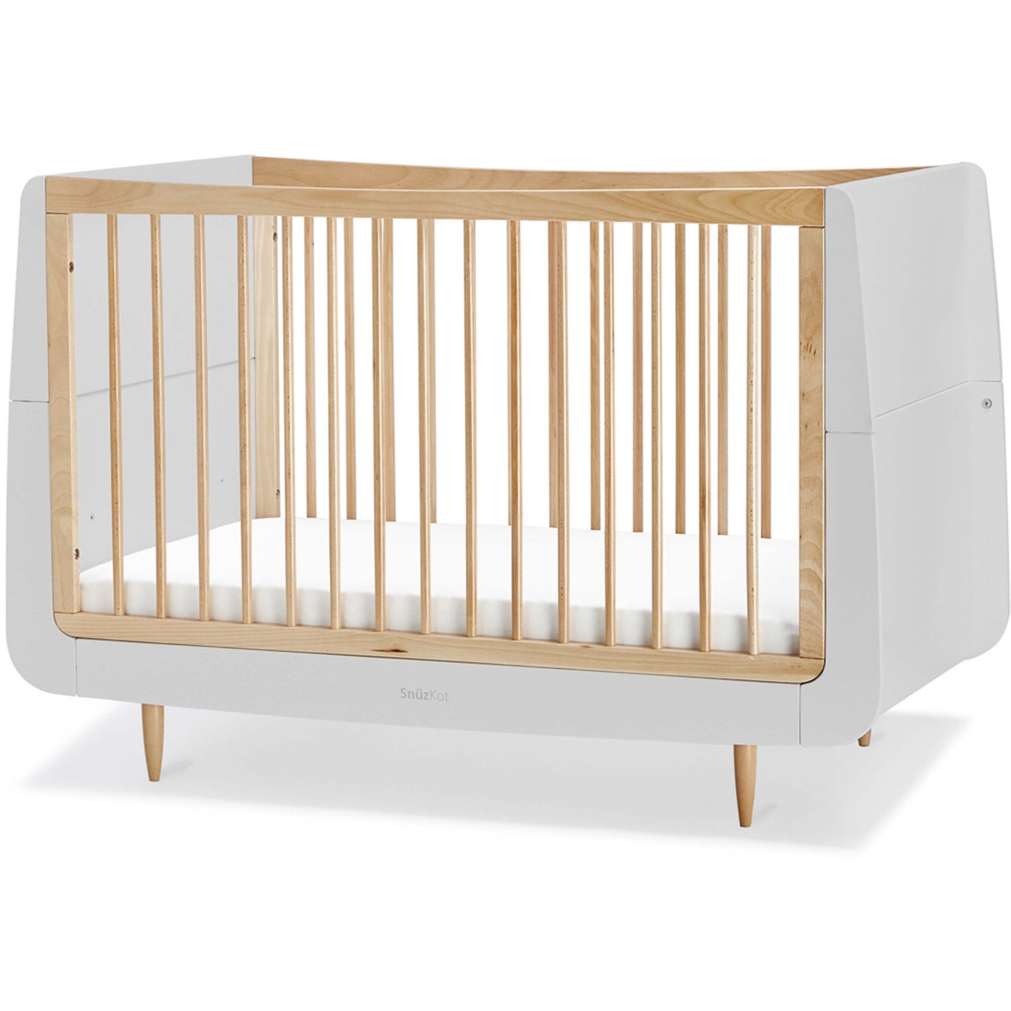 Snuz Snuzkot Skandi Cot Bed Haze Grey / Natural