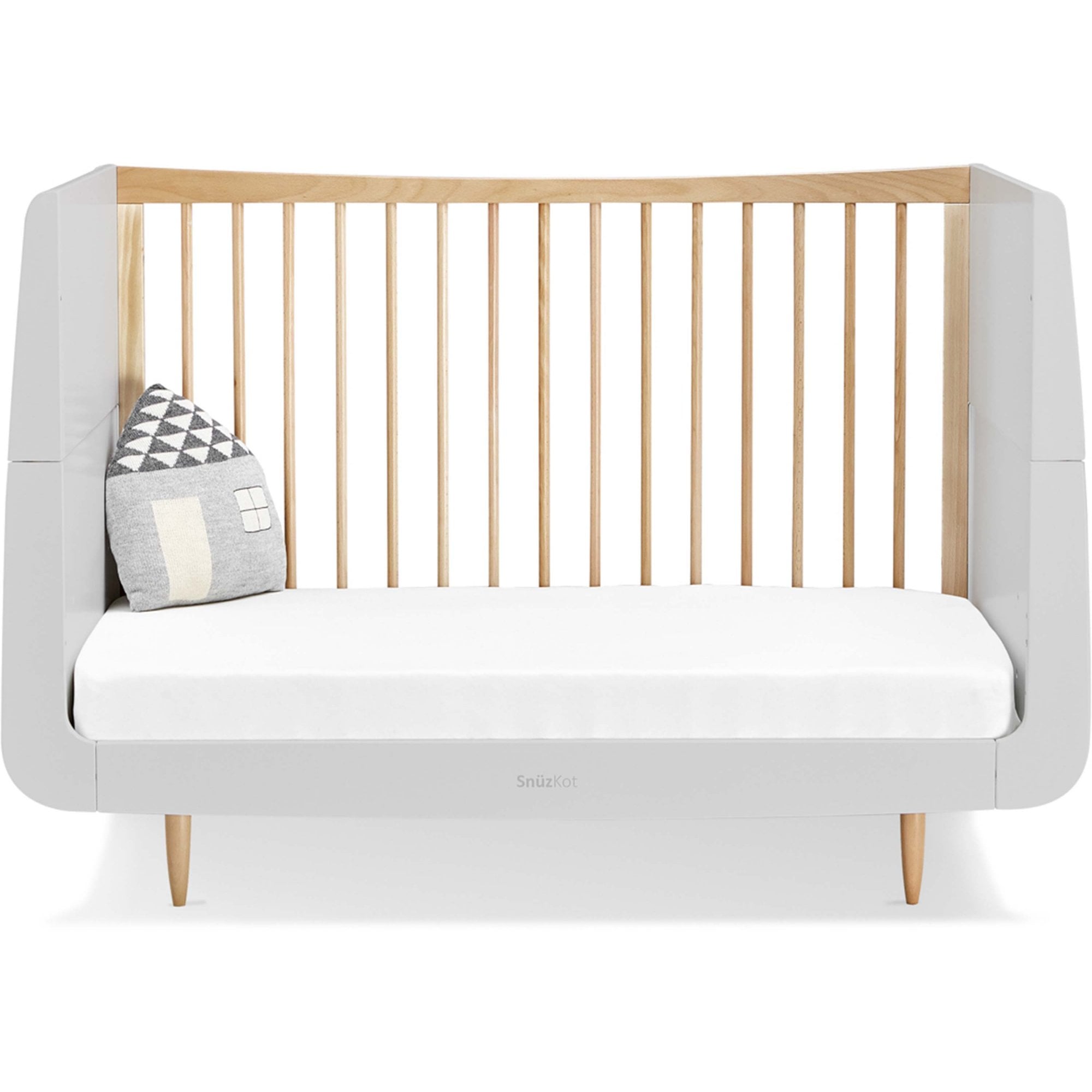 Snuz Snuzkot Skandi Cot Bed Haze Grey / Natural