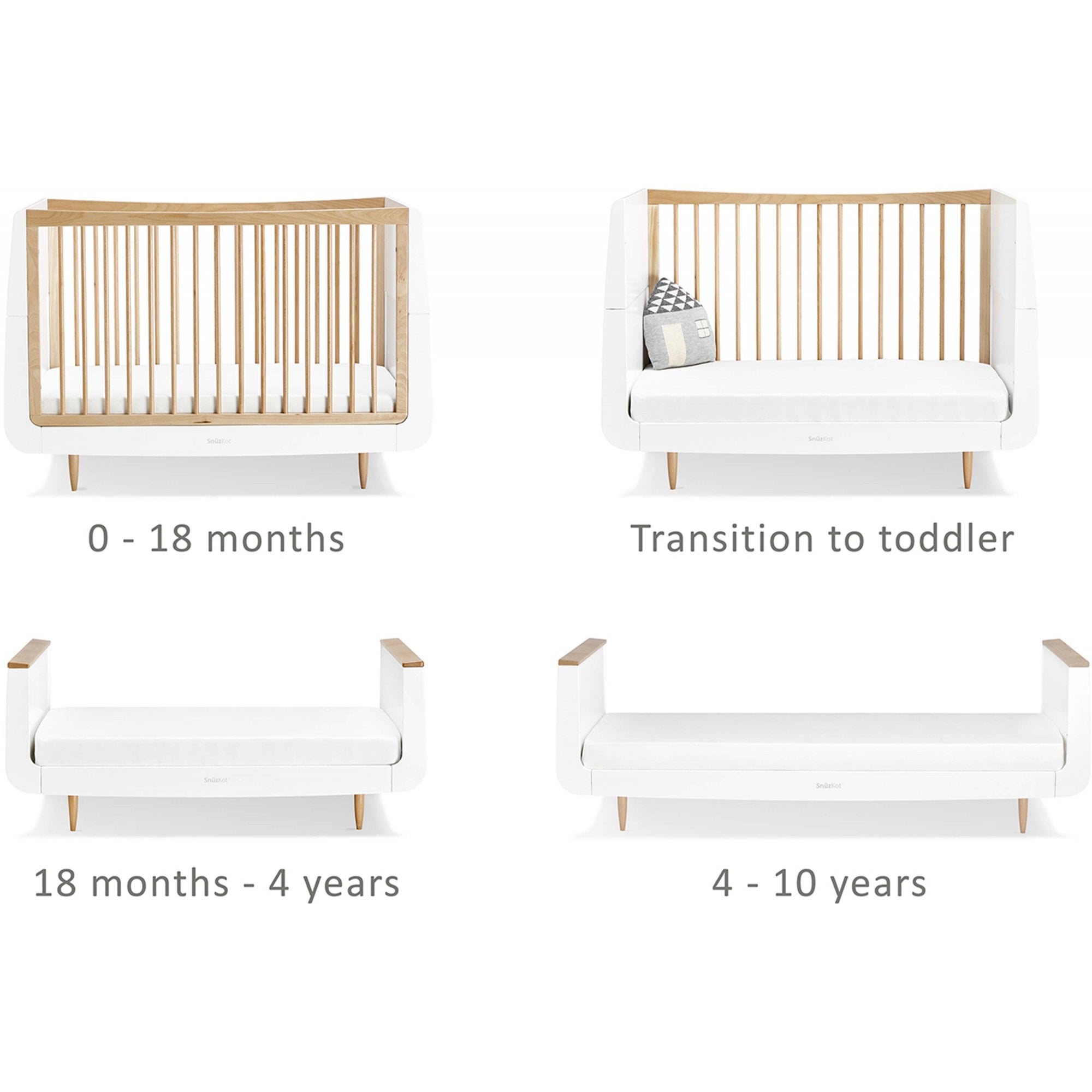 Snuz Snuzkot Skandi Cot Bed Natural