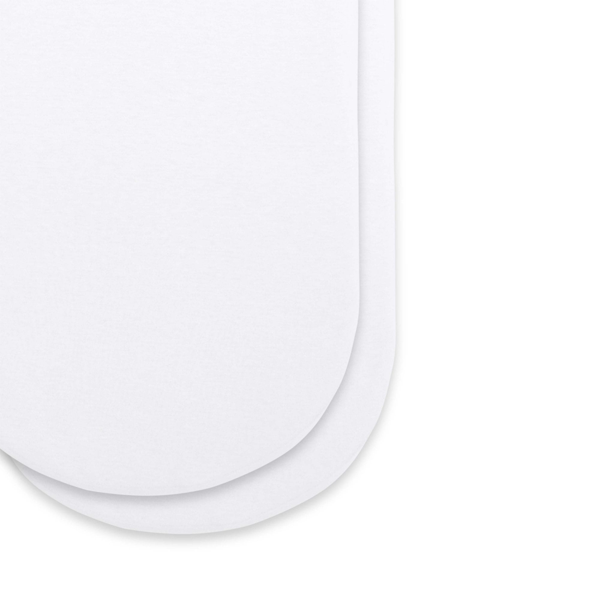 Snuz Moses & Pram Fitted Sheets 2 Pack White