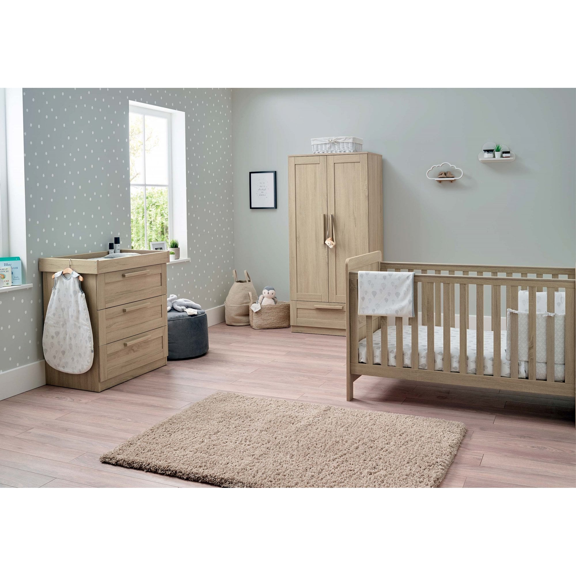 Mamas & Papas Atlas Nursery Furniture Set Light Oak