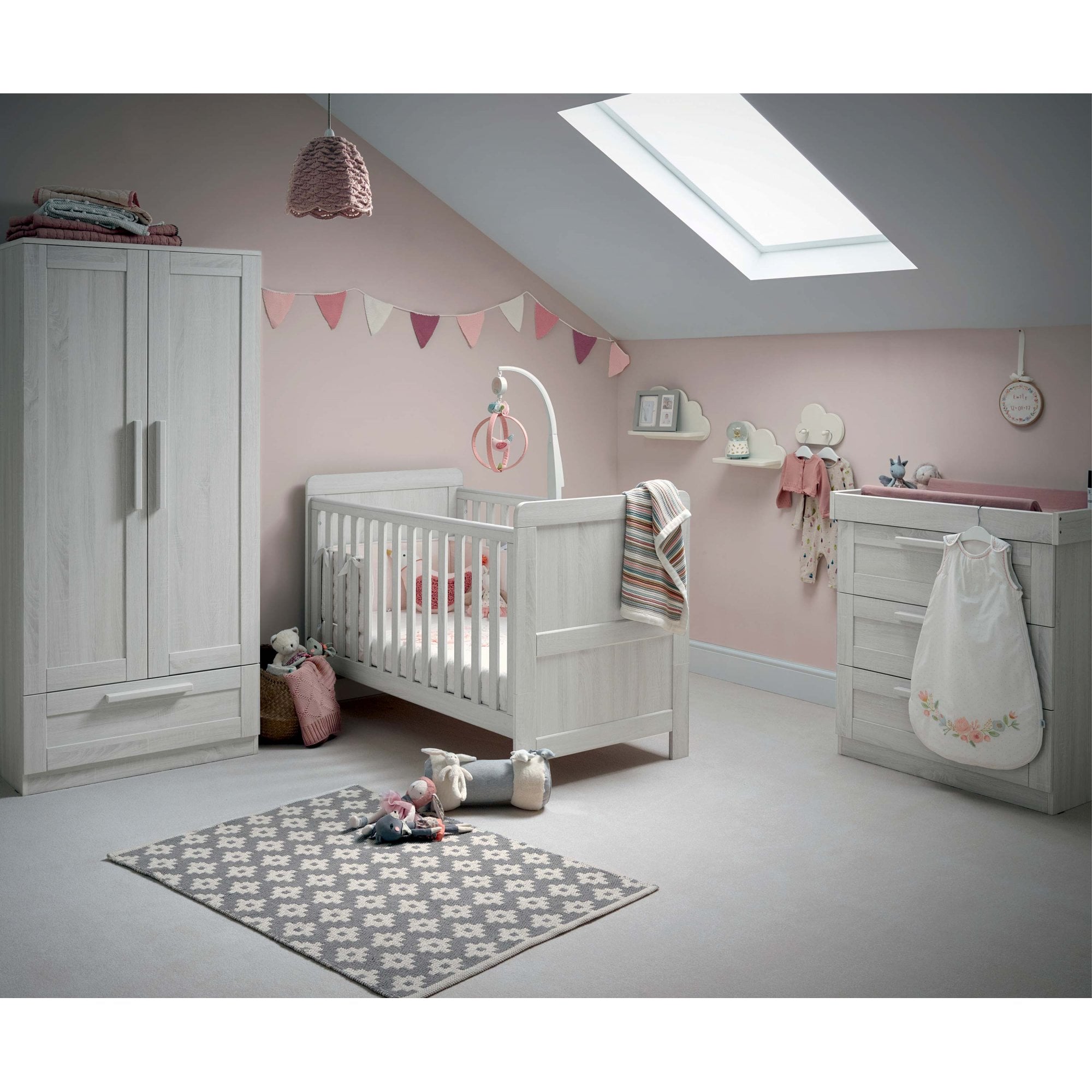 Mamas & Papas Atlas Nursery Furniture Set Nimbus White