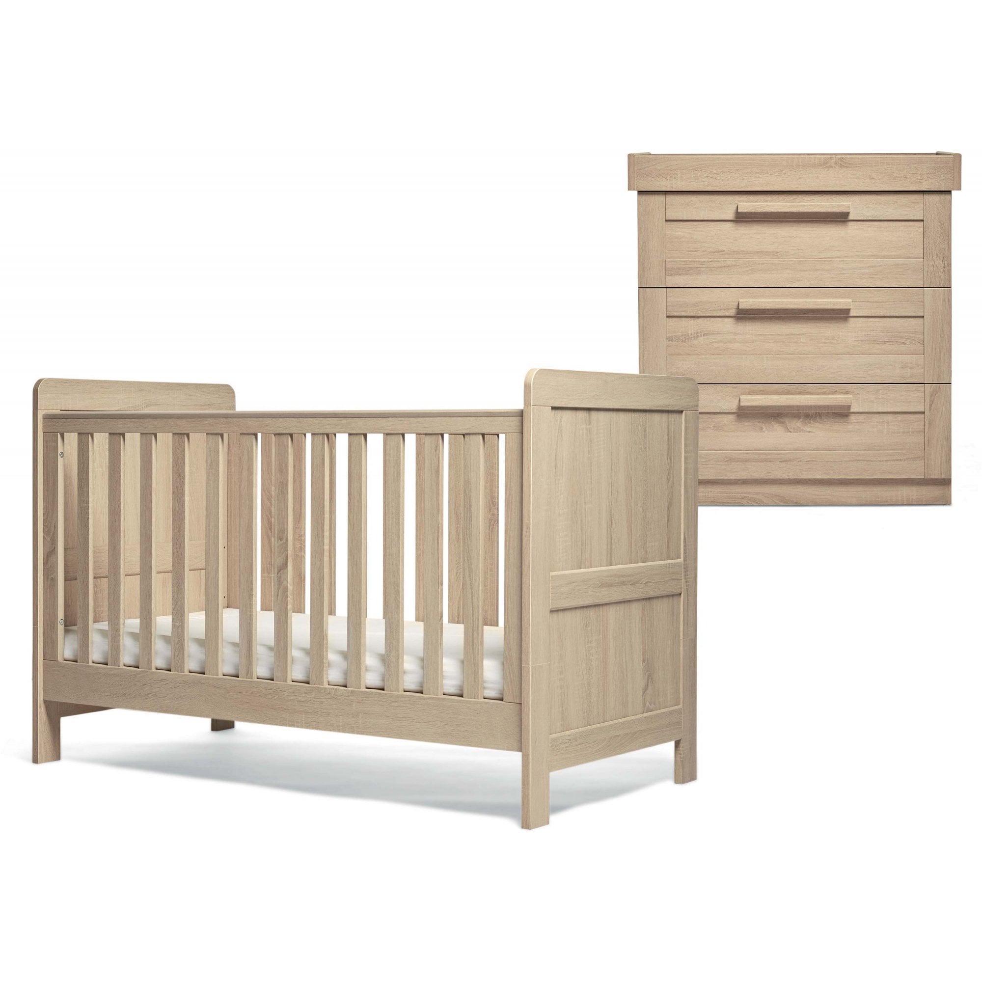 Mamas & Papas Atlas 2 Piece Nursery Furniture Set Light Oak
