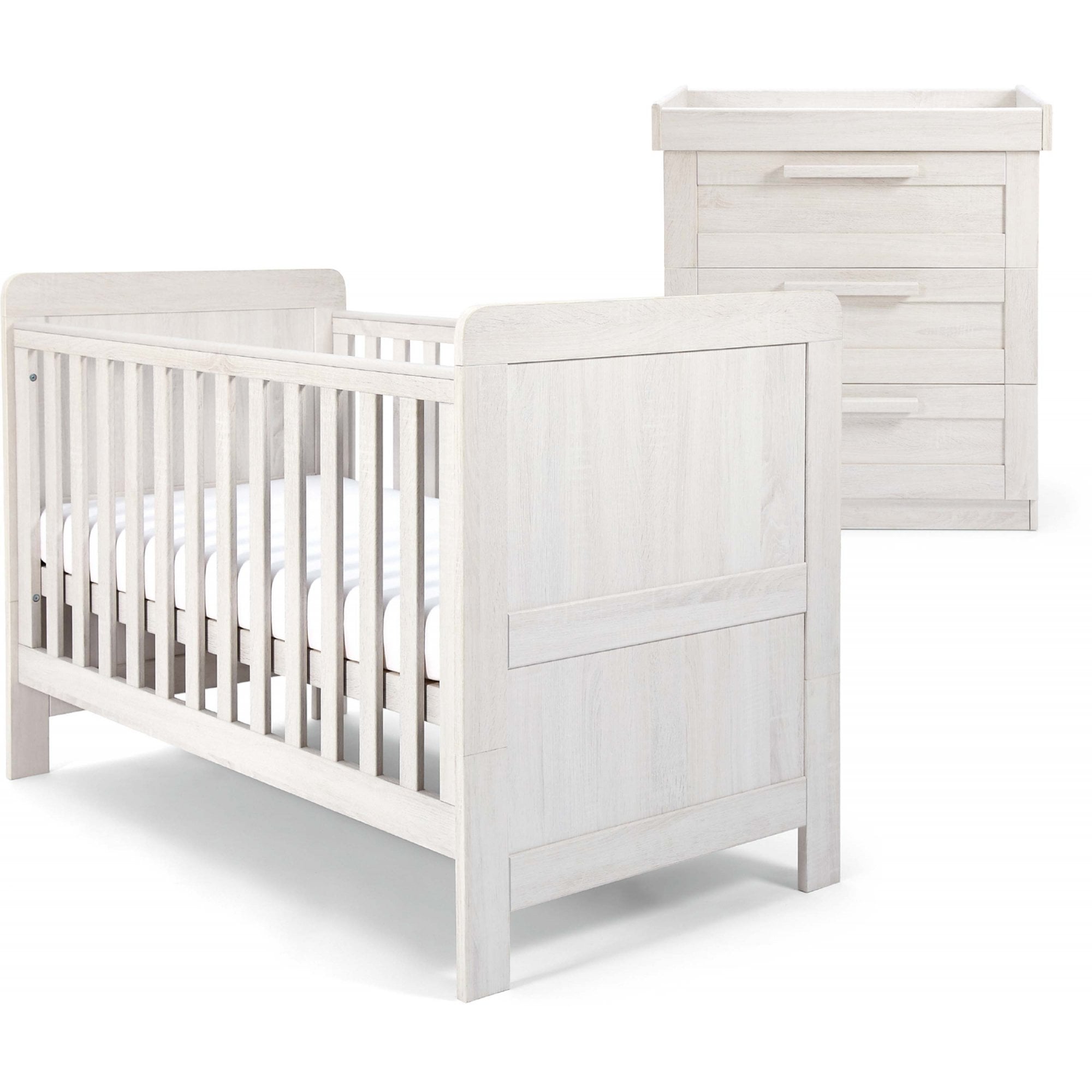 Mamas & Papas Atlas 2 Piece Nursery Furniture Set Nimbus White
