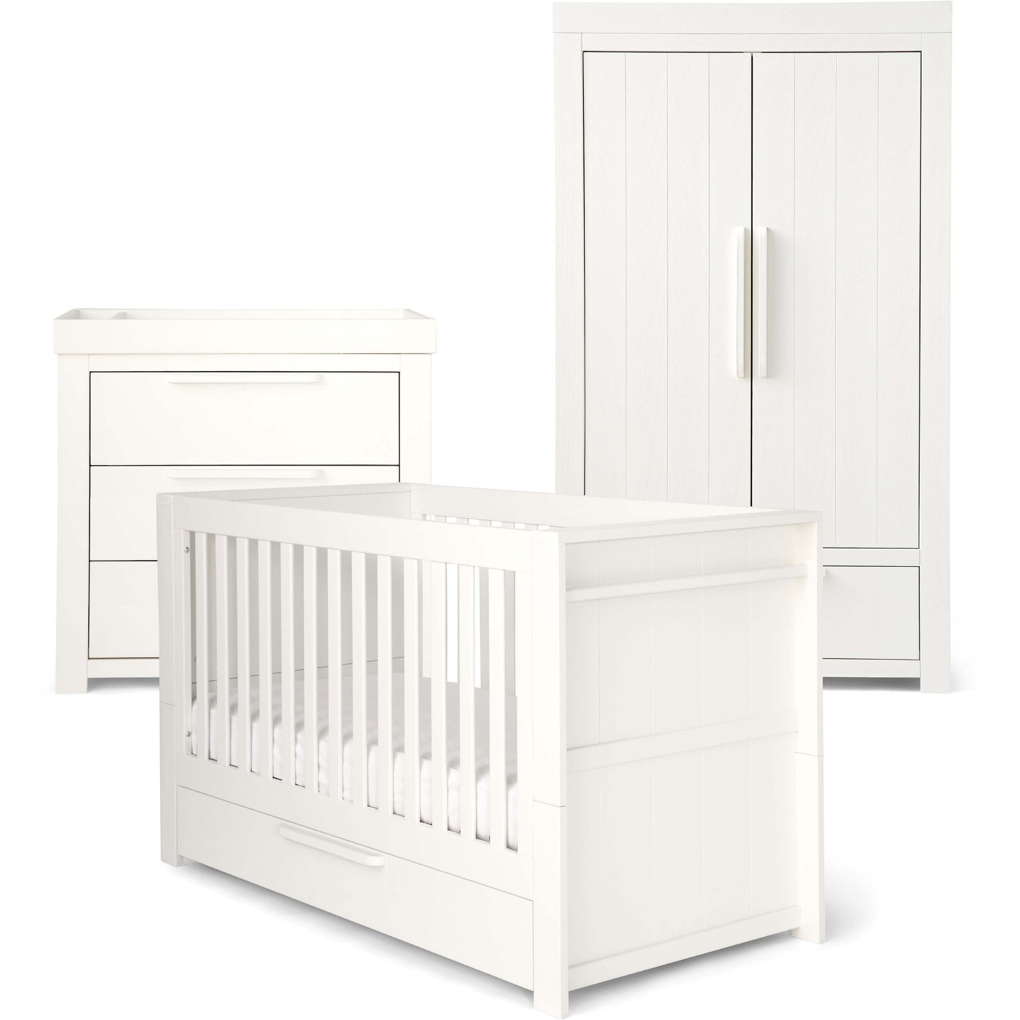 Mamas & Papas Franklin 3 Piece Nursery Furniture Set White Wash
