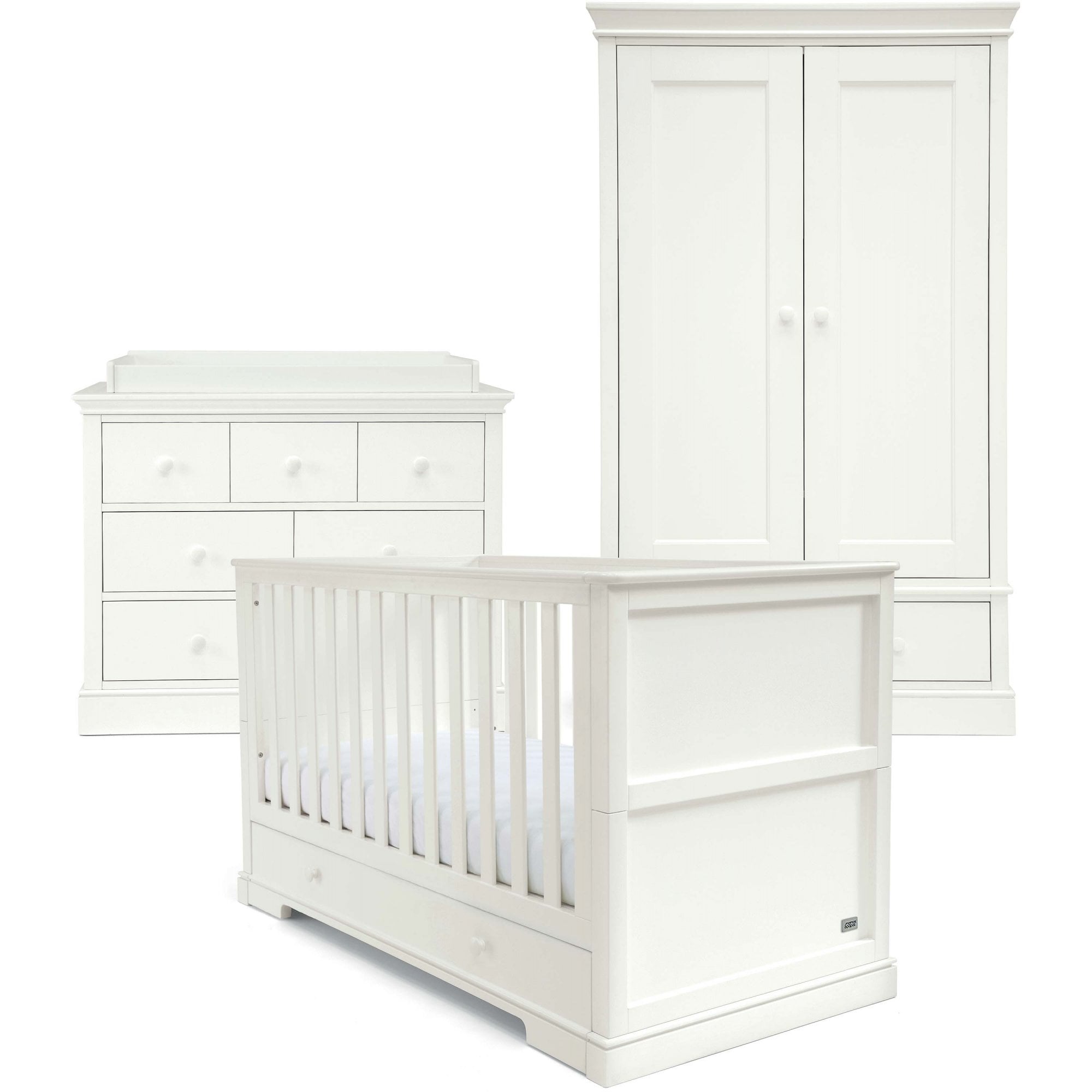 Mamas & Papas Oxford 3 Piece Nursery Furniture Set Pure White