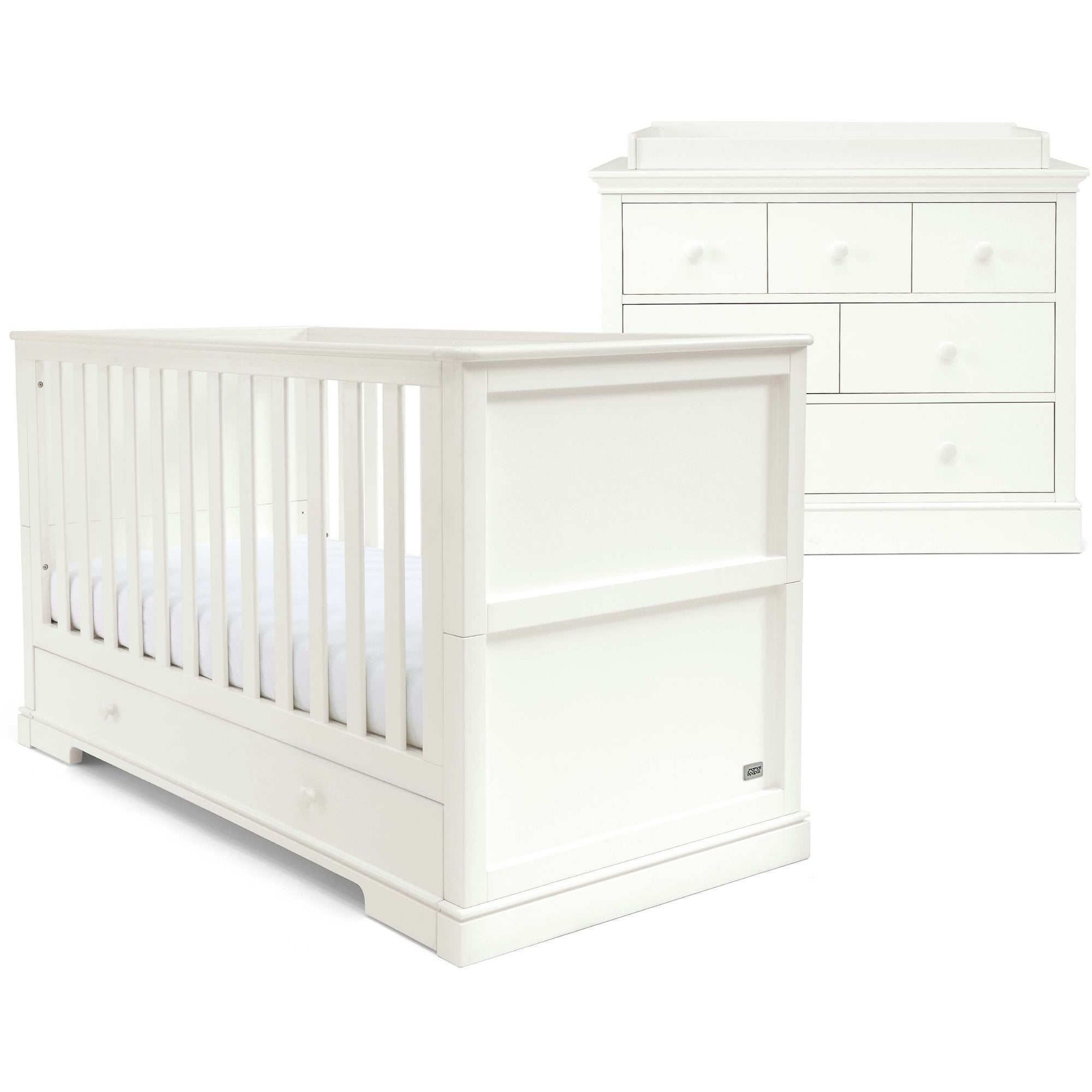 Mamas & Papas Oxford 2 Piece Nursery Furniture Set Pure White