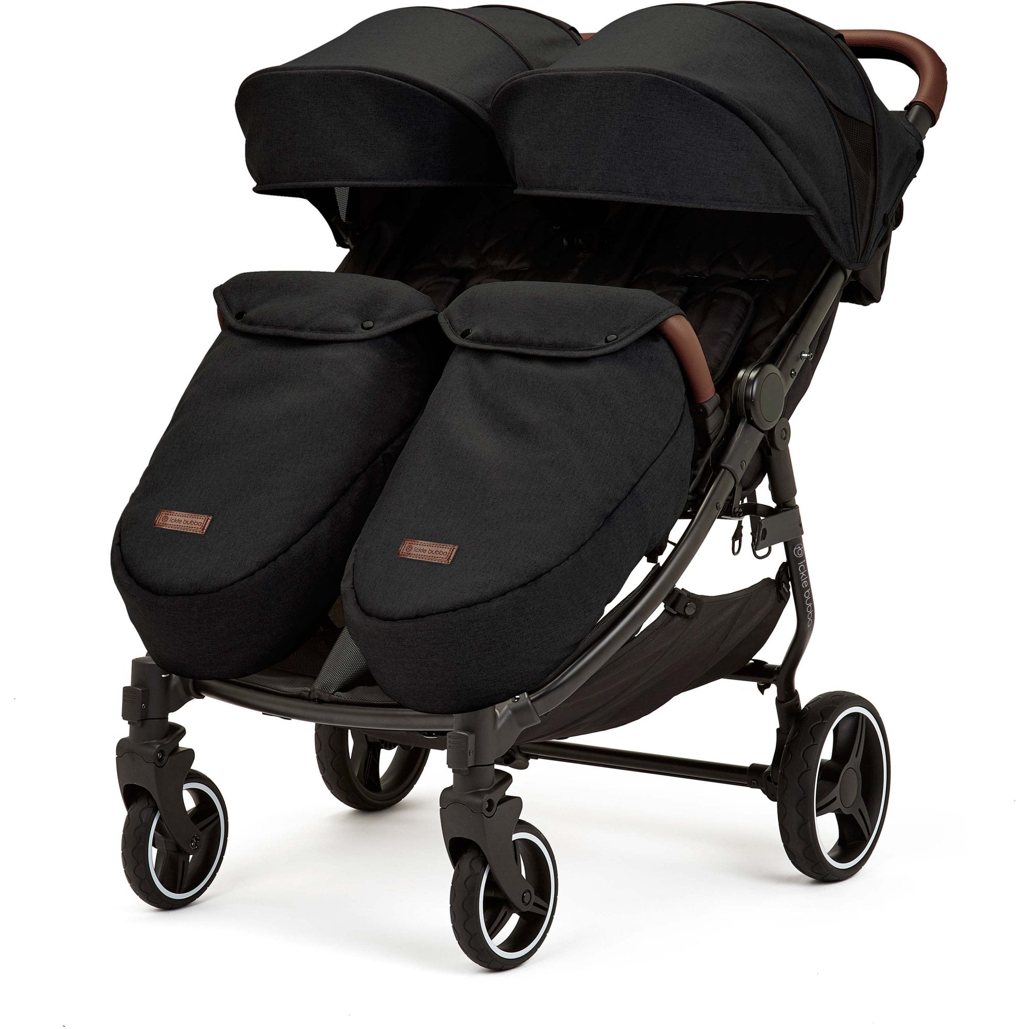 Ickle Bubba Venus Prime Twin Stroller Black