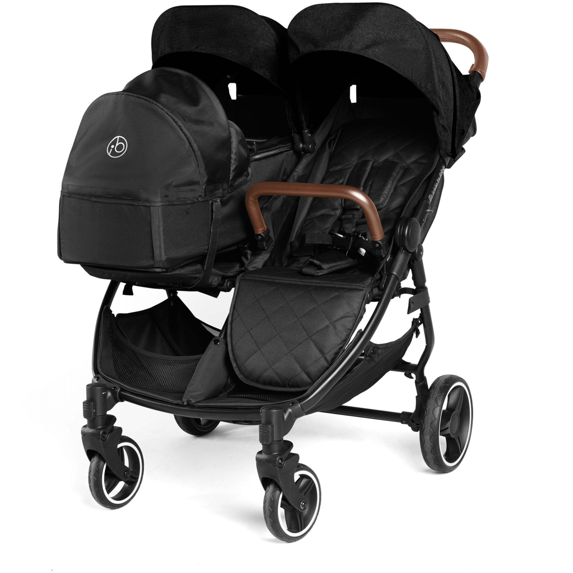 Ickle Bubba Venus Prime Twin Stroller Black