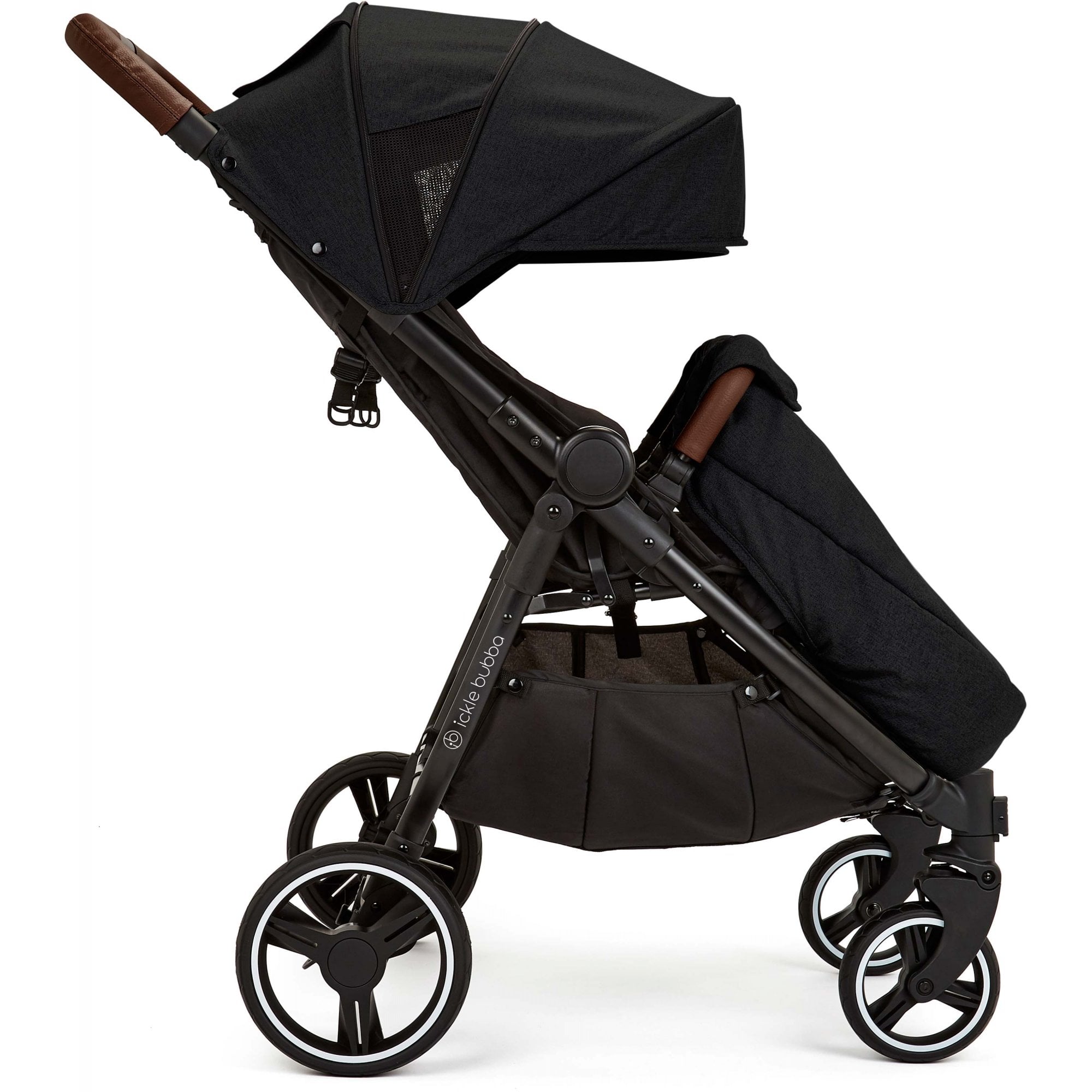 Ickle Bubba Venus Prime Twin Stroller Black