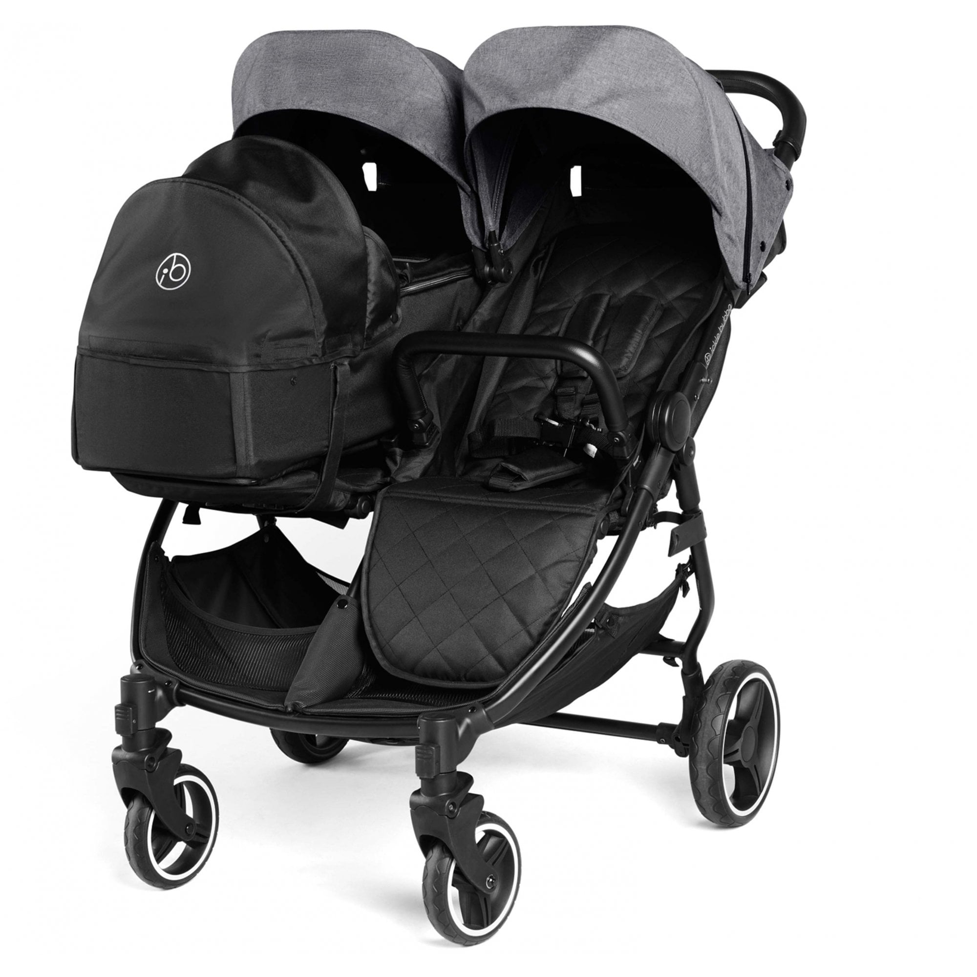 Ickle Bubba Venus Prime Twin Stroller Space Grey
