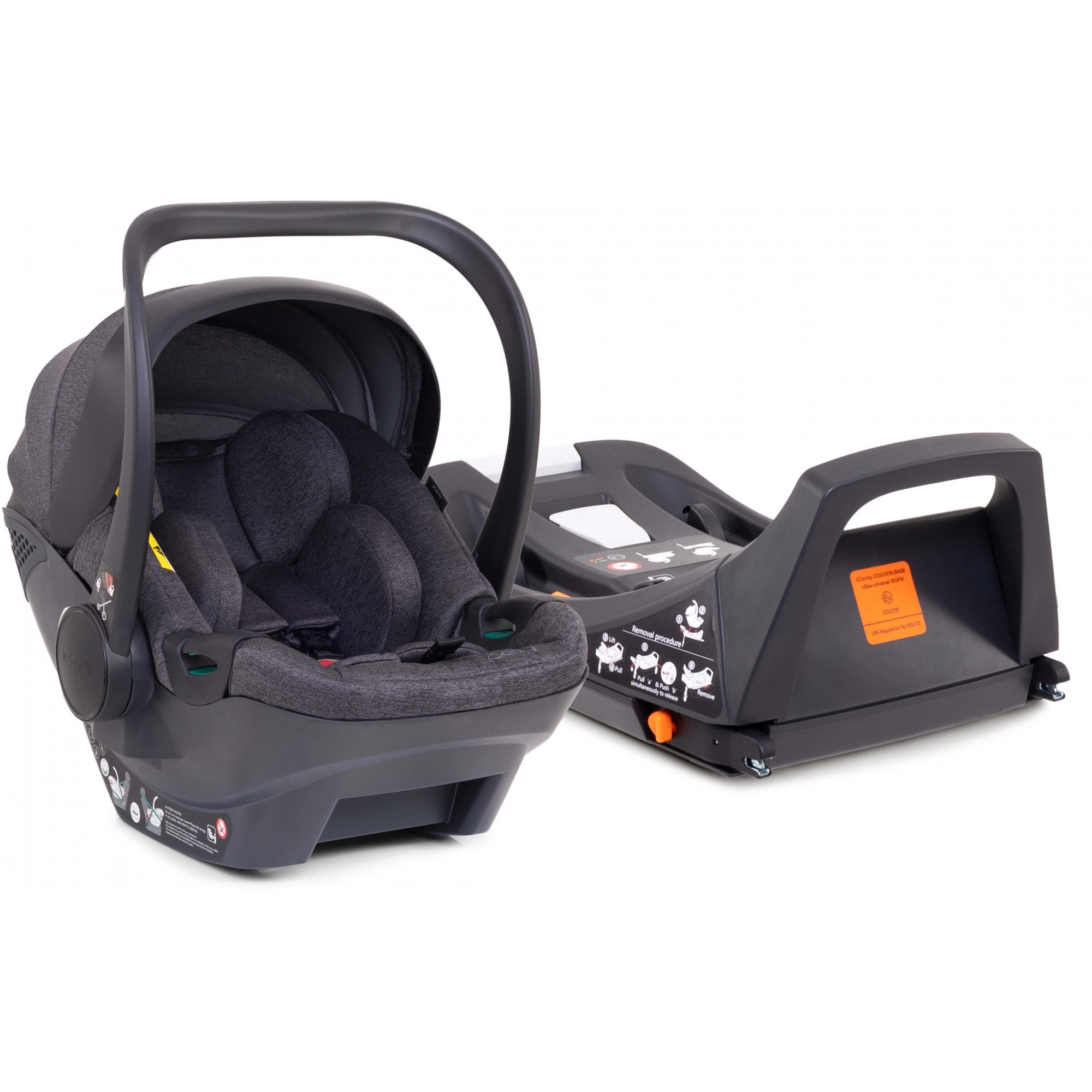 iCandy Cocoon Car Seat & Isofix Base Dark Grey