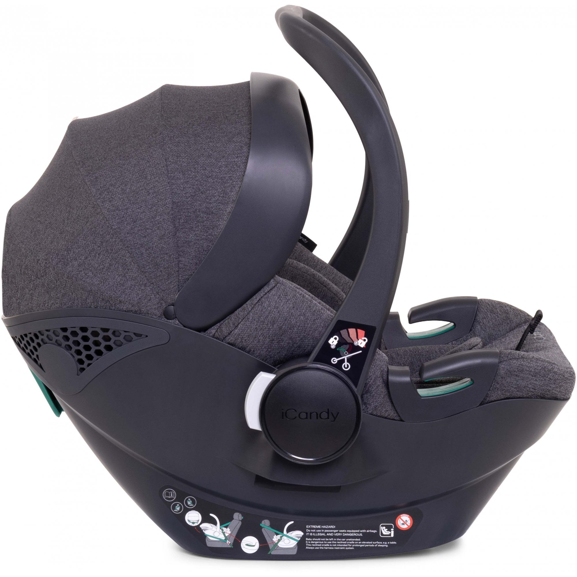 iCandy Cocoon Car Seat & Isofix Base Dark Grey