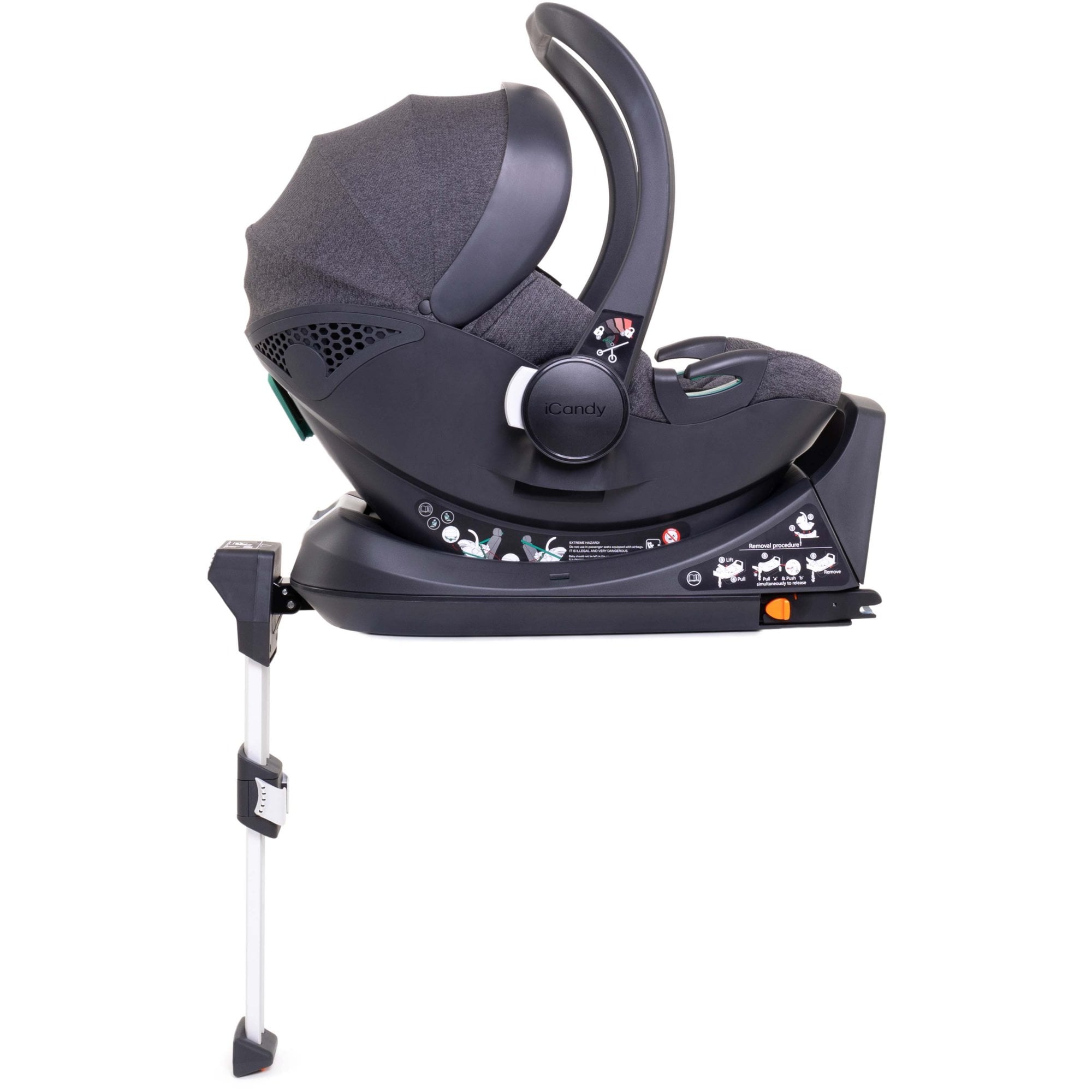 iCandy Cocoon Car Seat & Isofix Base Dark Grey