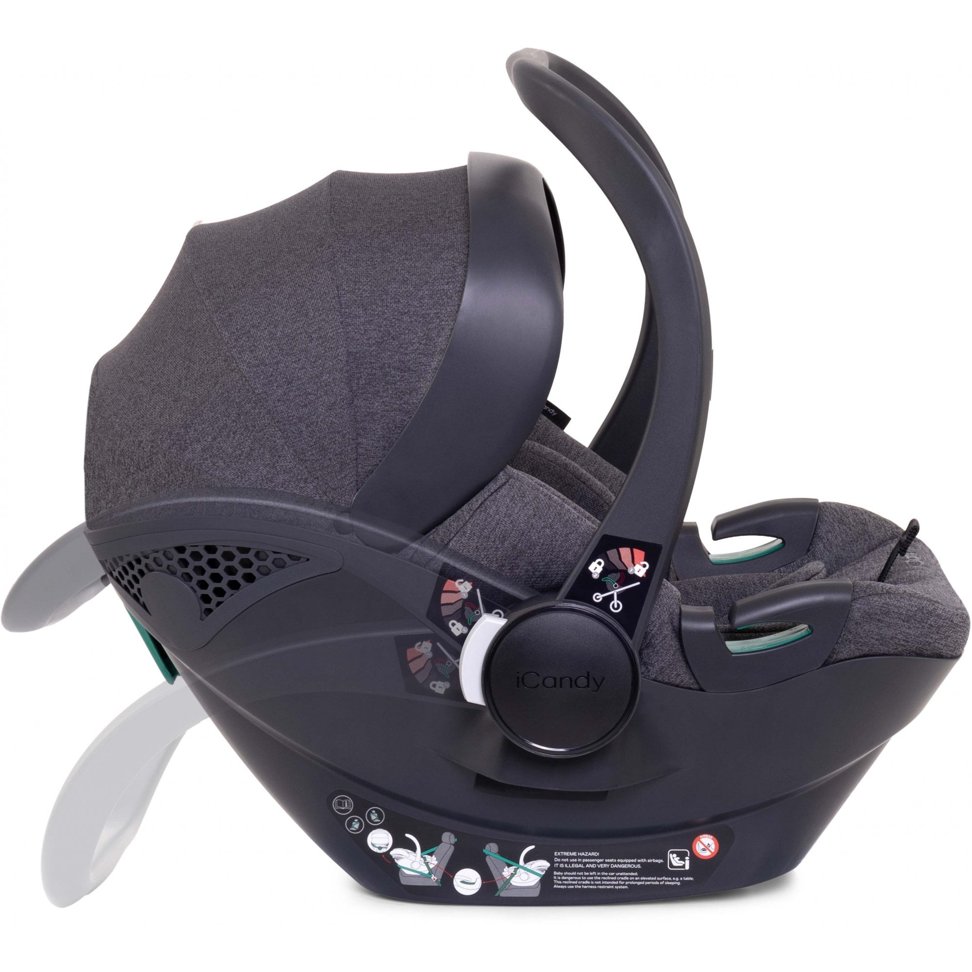 iCandy Cocoon Car Seat & Isofix Base Dark Grey