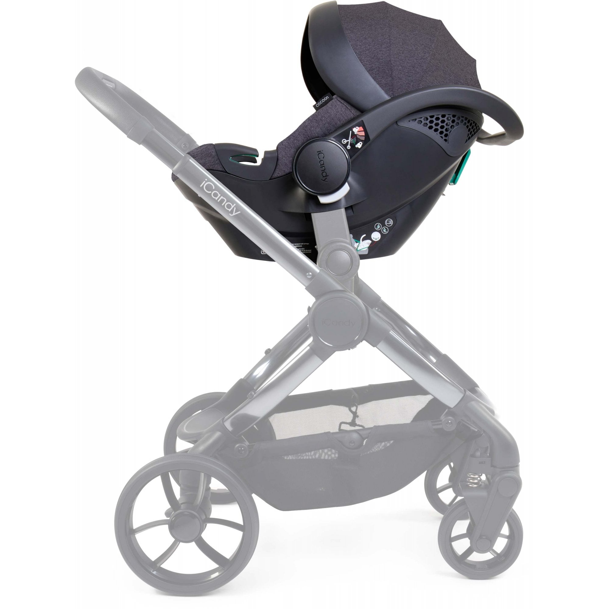 iCandy Cocoon Car Seat & Isofix Base Dark Grey
