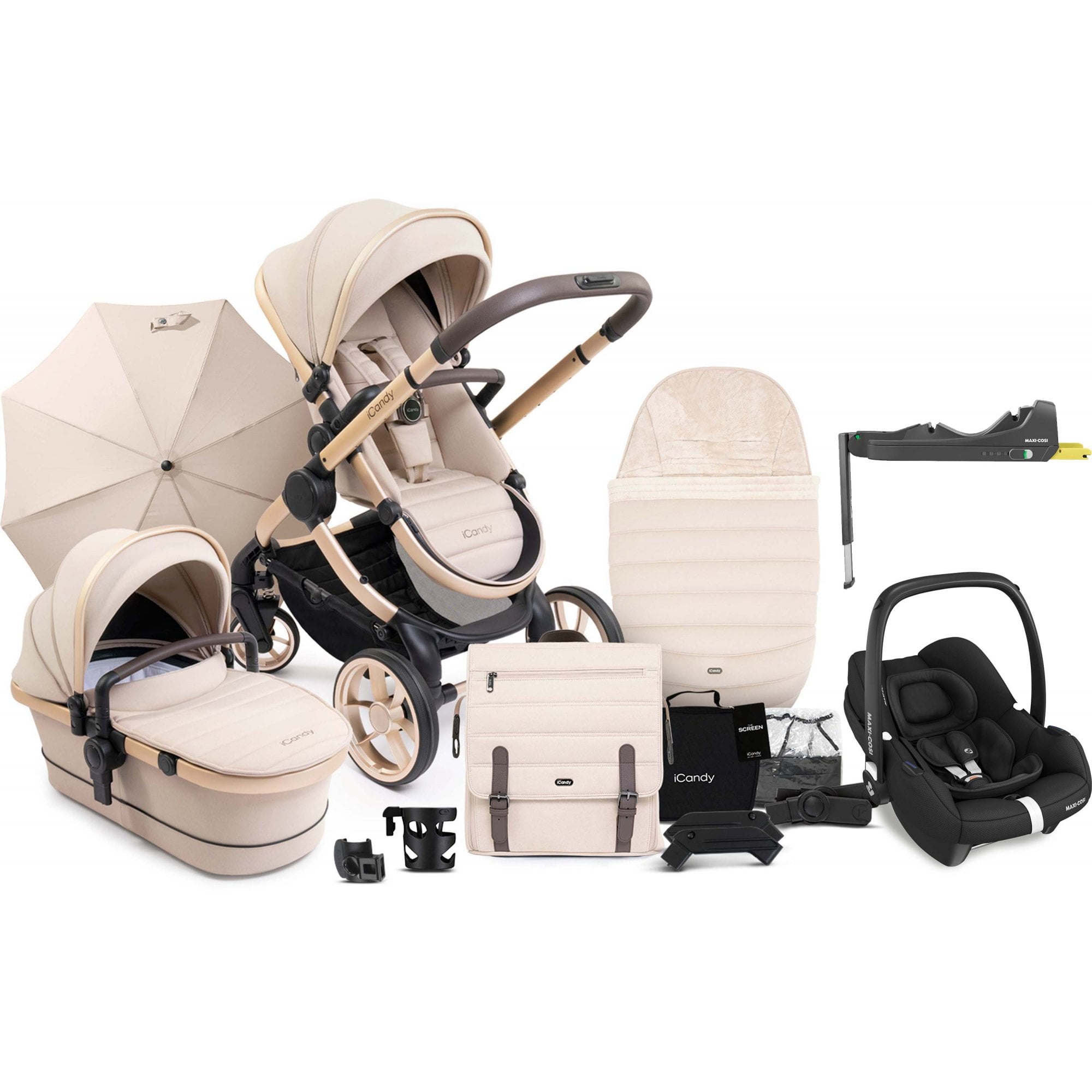 iCandy Peach 7 Editions Complete Bundle Biscotti + Cabriofix & Base